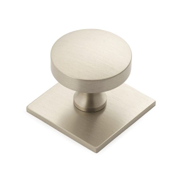 Castella Hastings 38mm Knob on Backplate Satin Nickel 803.038.13 - The Blue Space