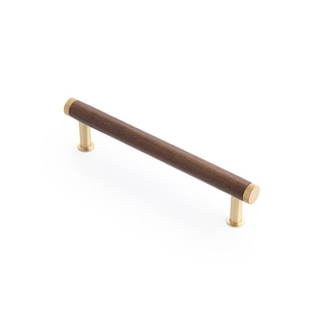 Castella Kereste 128mm Handle Walnut/Satin Brass 235.128.35S - The Blue Space