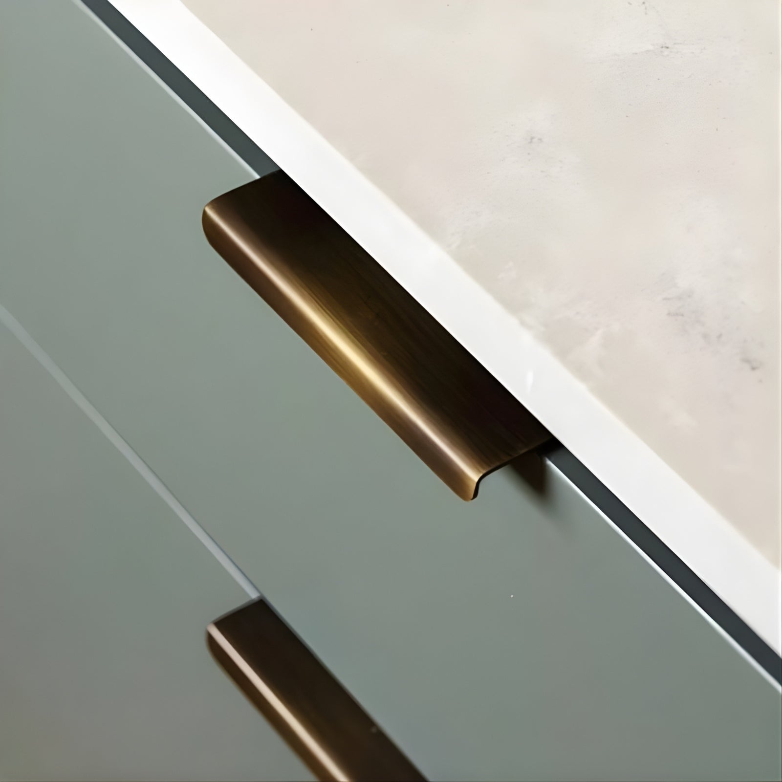 Castella Ledge 200mm Solid Brass Pull Satin Brass 099.200.35S - The Blue Space