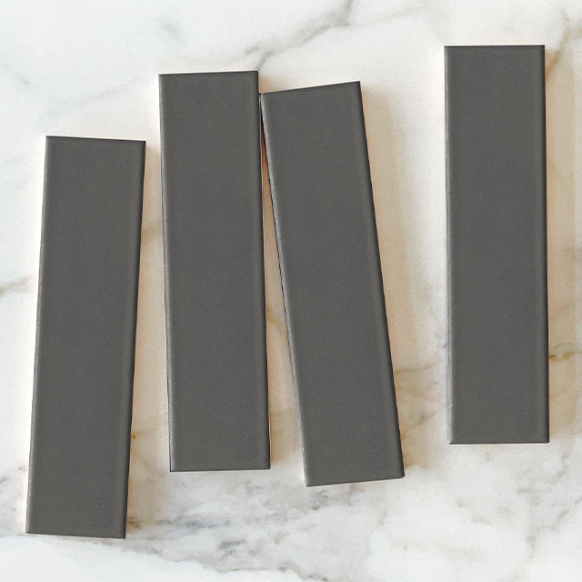 Dark Grey Bella Subway Tile Matte 65 x 265 x 6mm Ceramic | The Blue Space