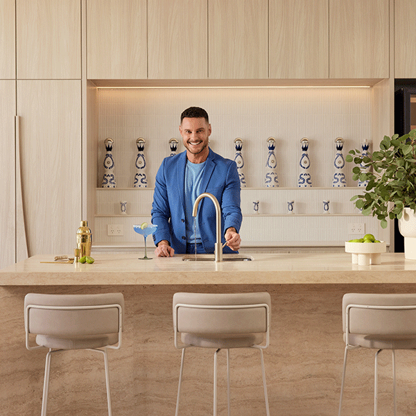 Meir Round Kitchen Sink Mixer - Lustre Bronze Darren Palmer