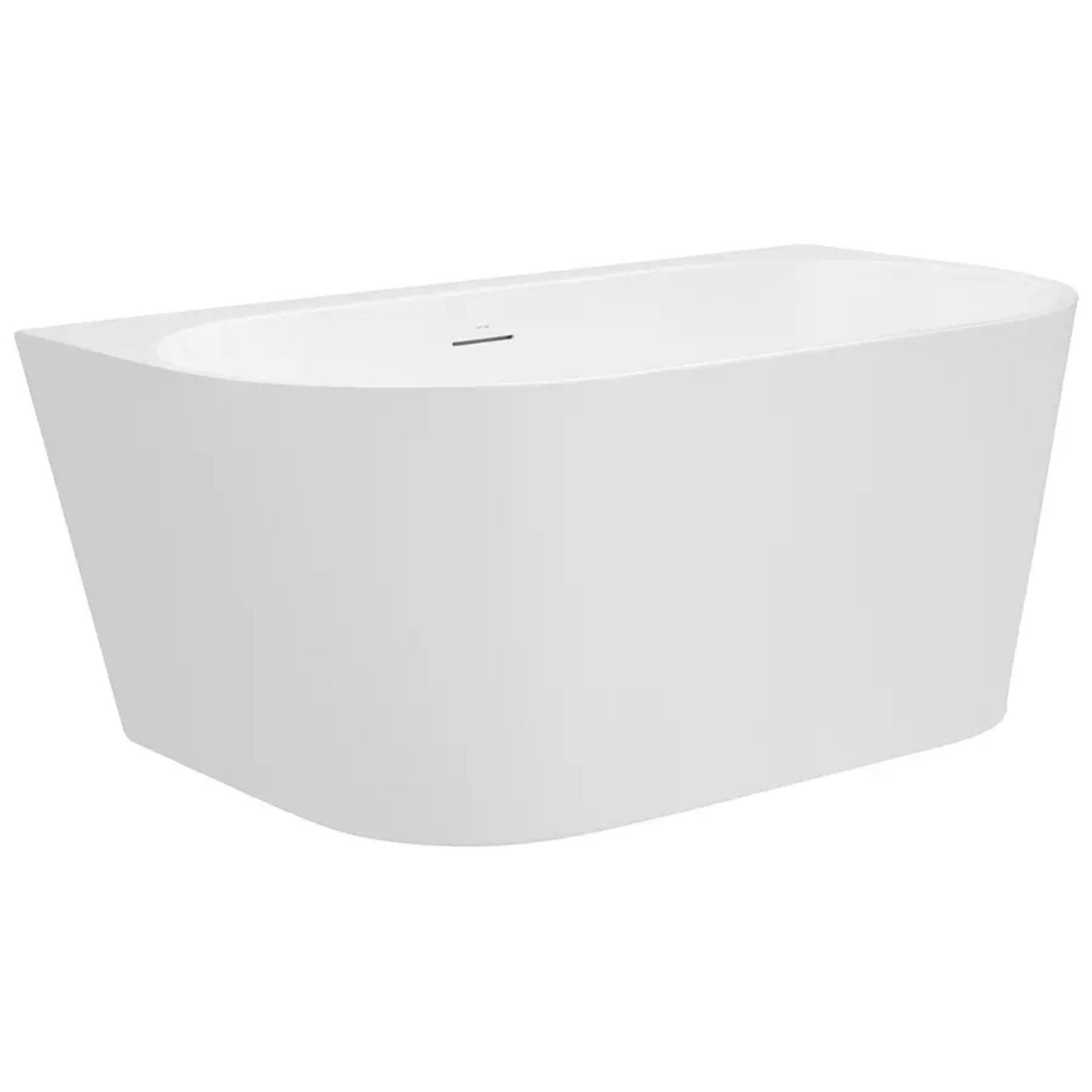 Decina Alegra 1400 Back-To-Wall Freestanding Bath with Integrated Overflow AG1400WIO - The Blue Space