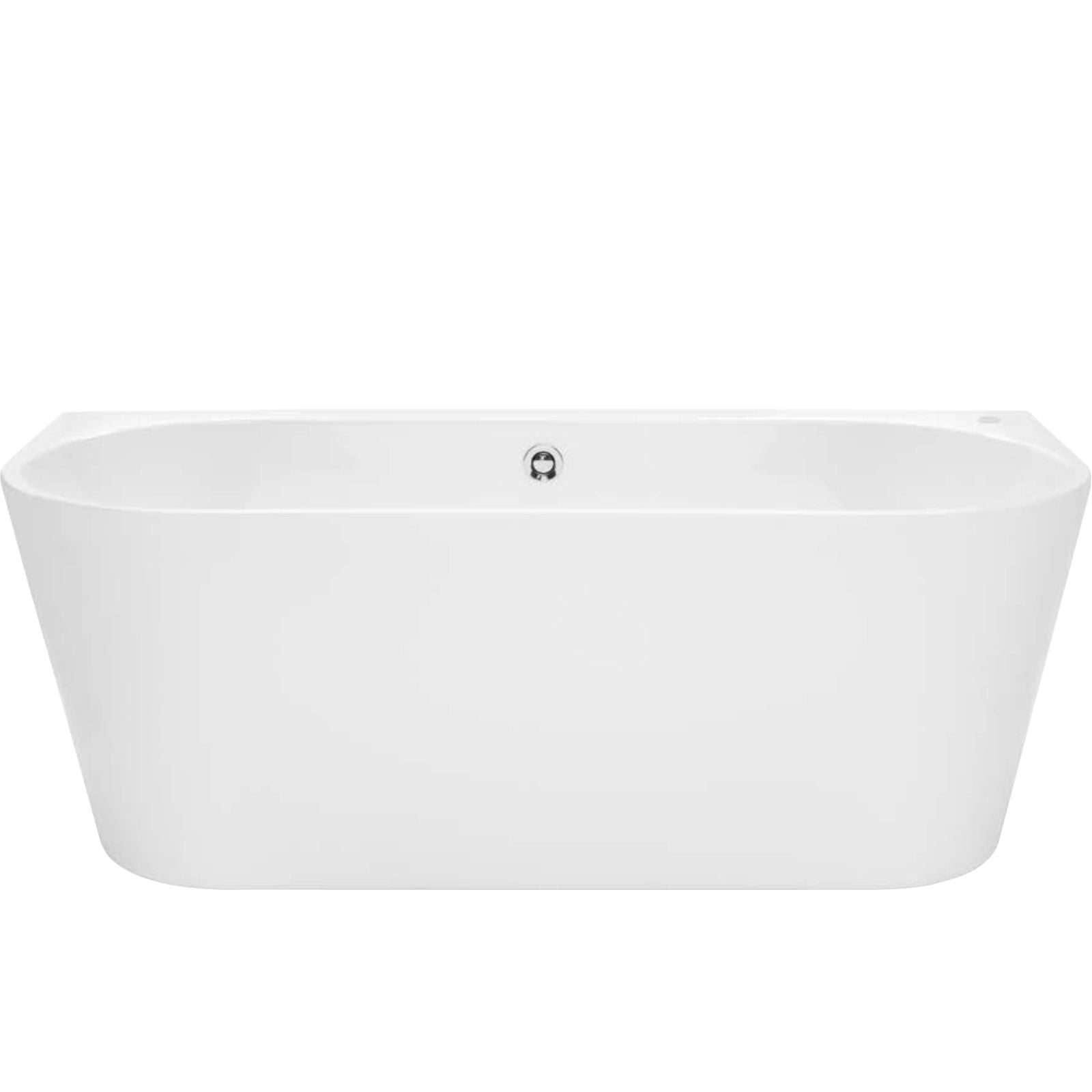 Decina Alegra Countour Back-To-Wall Freestanding Spa Bath 1500mm with White Jets AG1500BTWCNWHJT - The Blue Space