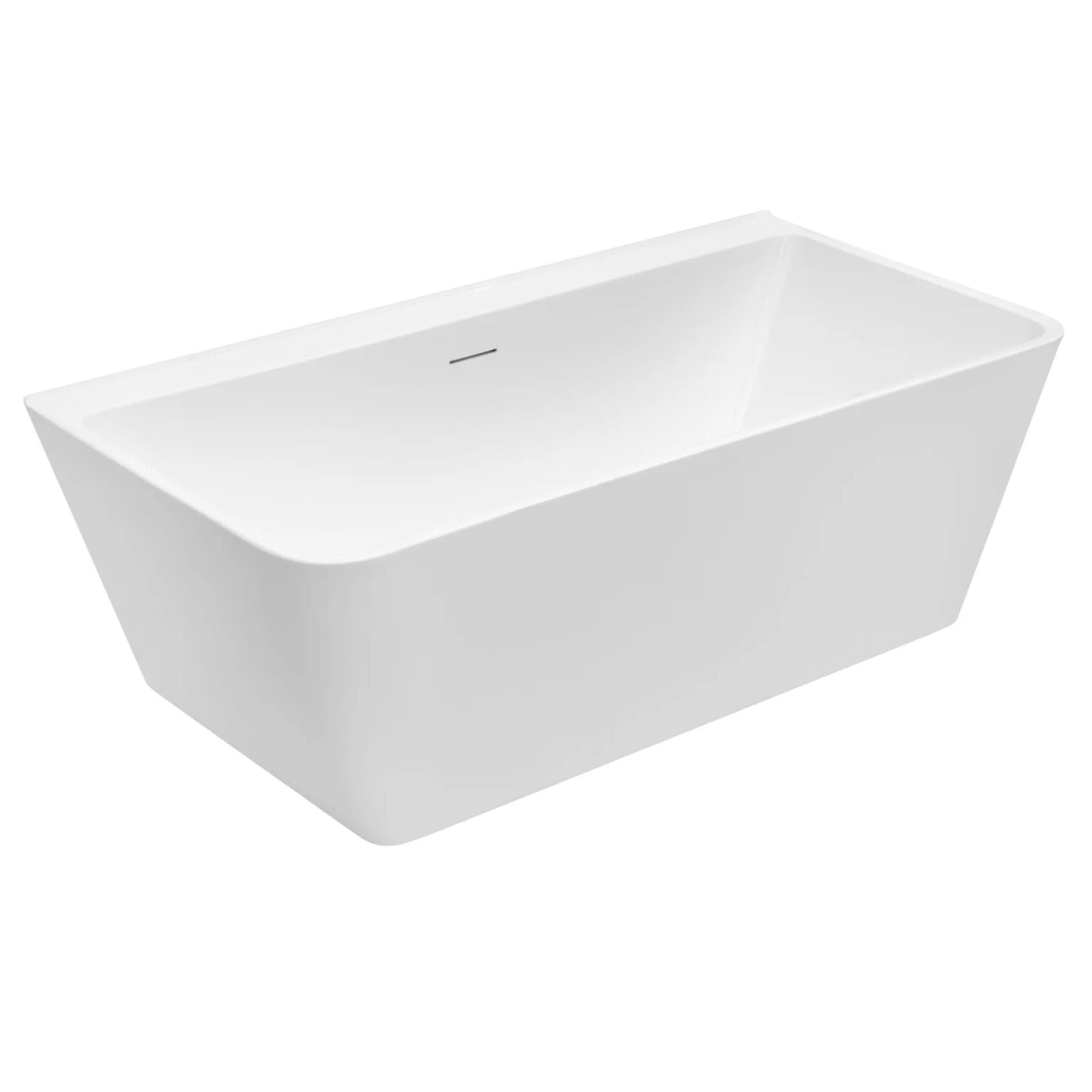 Decina Aria 1500 Back-To-Wall Freestanding Bath with Integrated Overflow AR1500WIO - The Blue Space