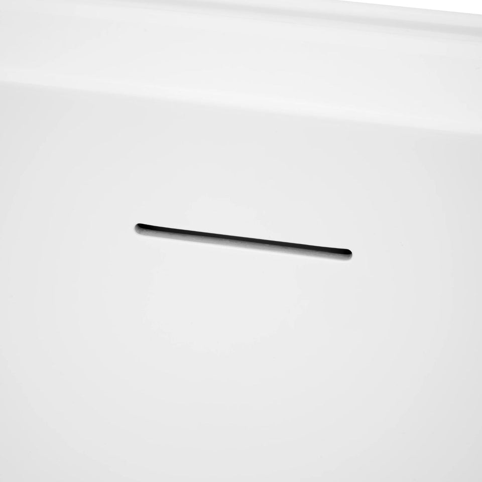 Decina Aria 1700 Back-To-Wall Freestanding Bath with Integrated Overflow