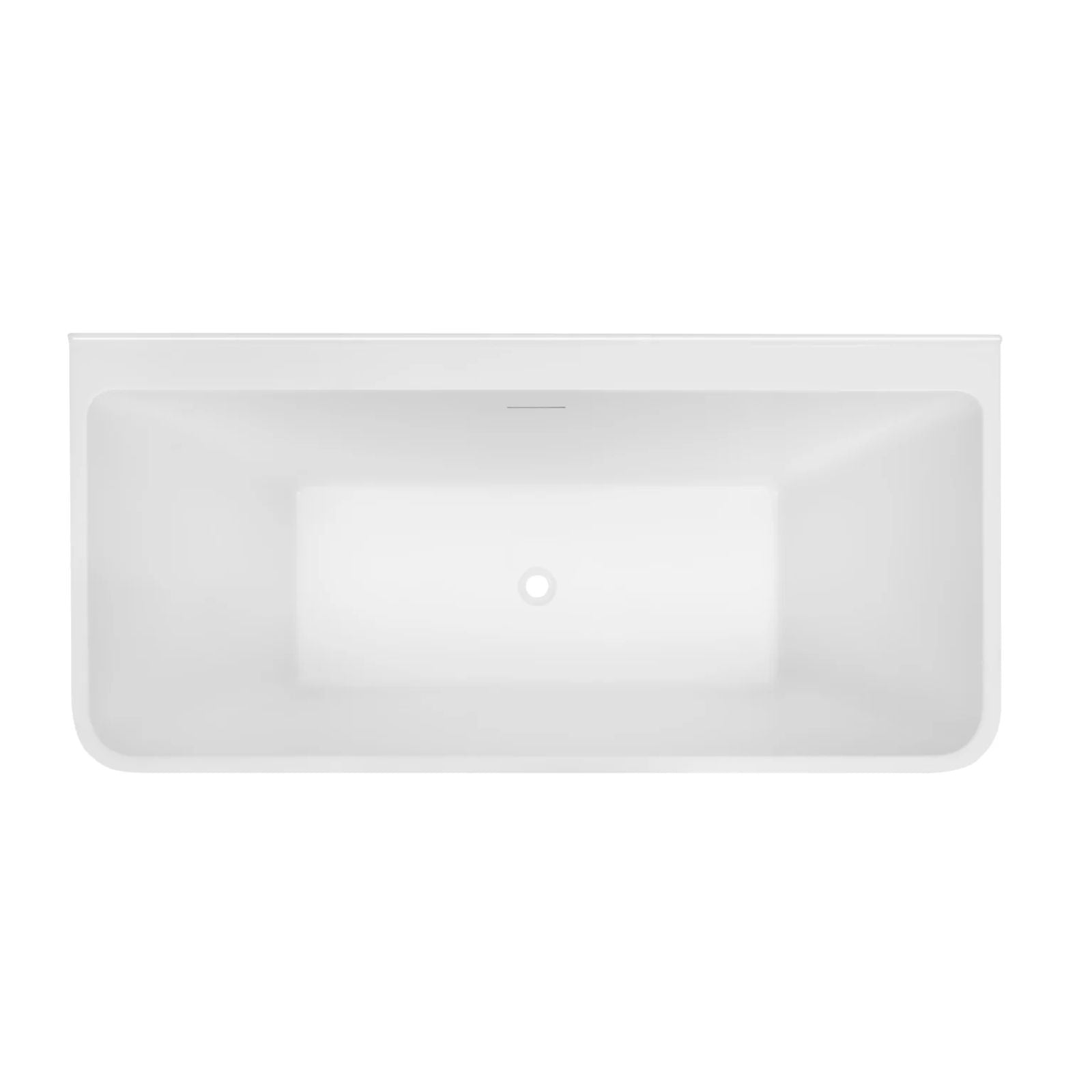 Top 1 Decina Aria 1700 Back-To-Wall Freestanding Bath with Integrated Overflow AR1700WIO - The Blue Space
