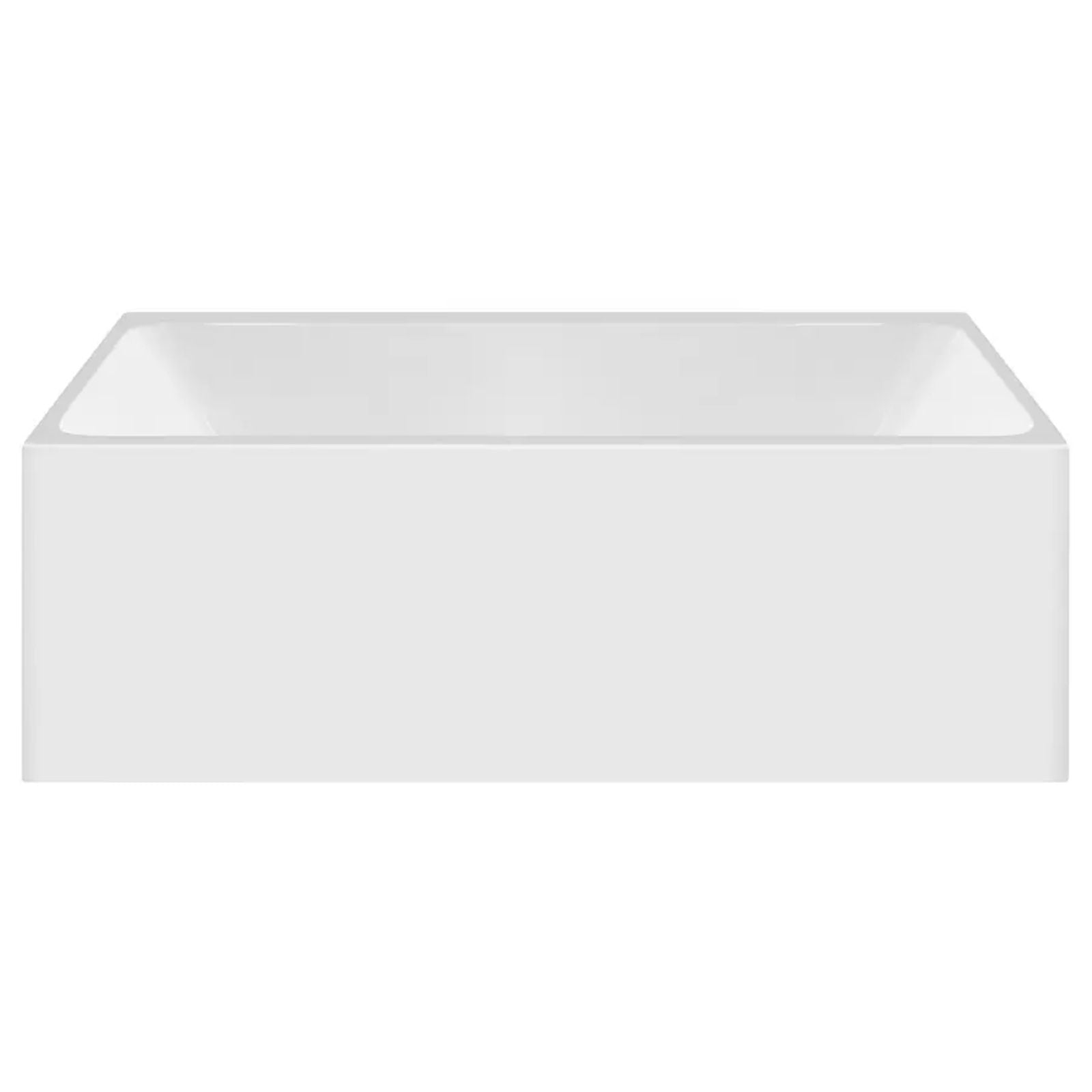 Front Decina Bianco Back-to-Wall / Corner Freestanding Bath 1500mm BI1500W - The Blue Space