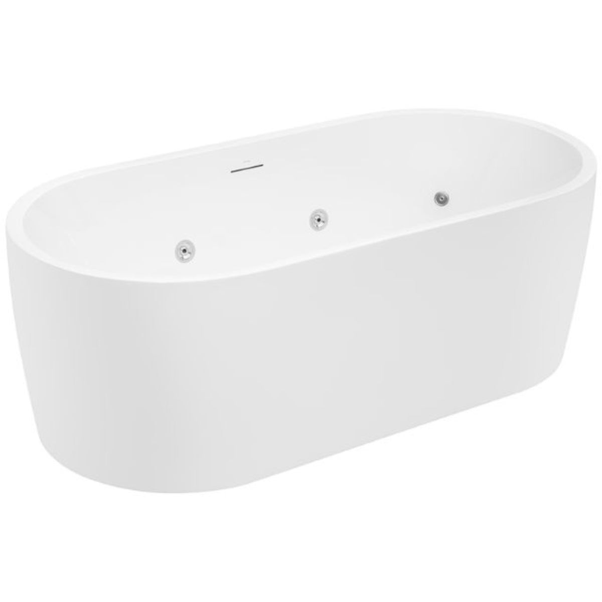 Side View Decina Elisi Freestanding Contour Spa Bath 1700mm EI1700FSCNWIO - The Blue Space