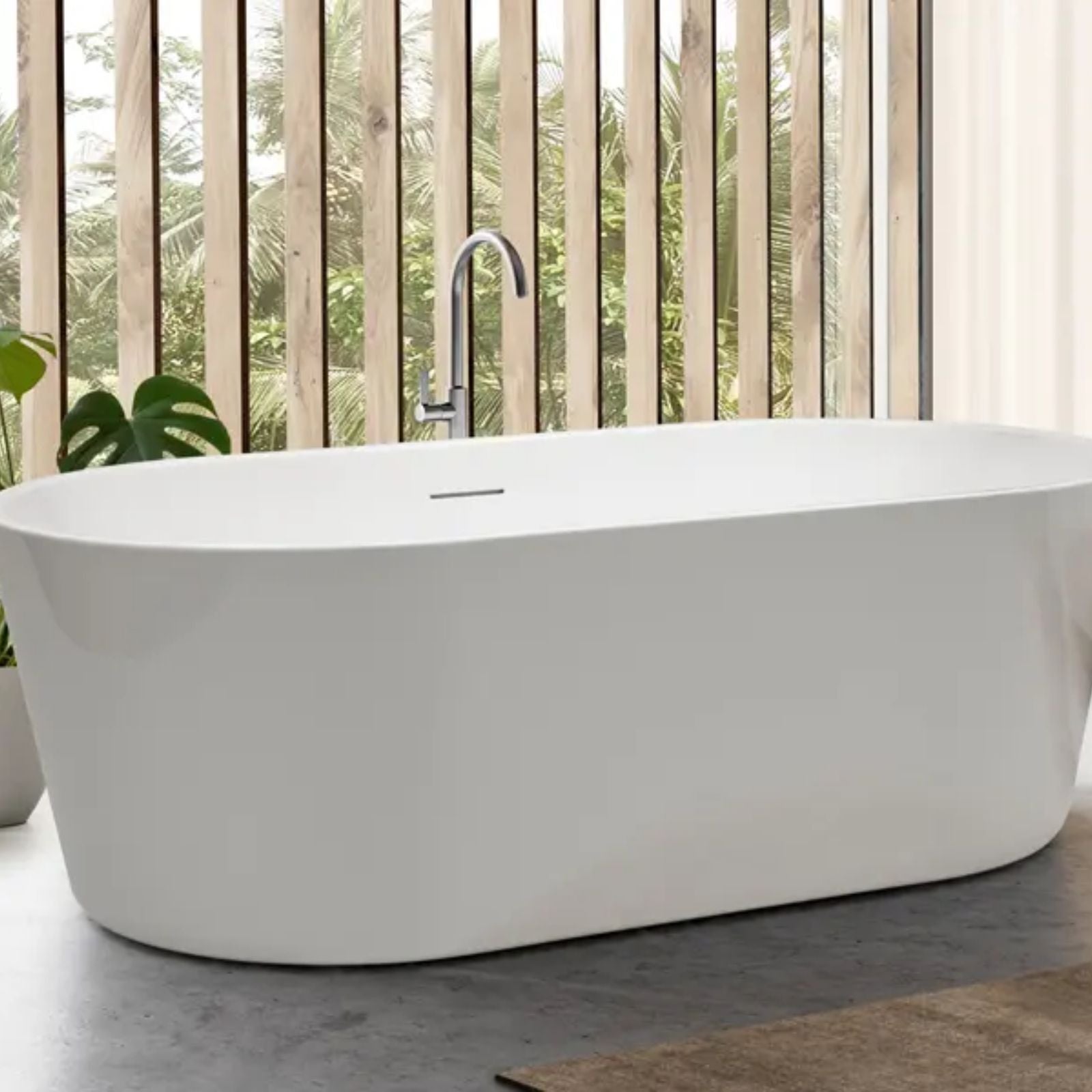 Lifestyle Decina Prezzo 1700 Freestanding Bath with Integrated Overflow PR1700WIO - The Blue Space