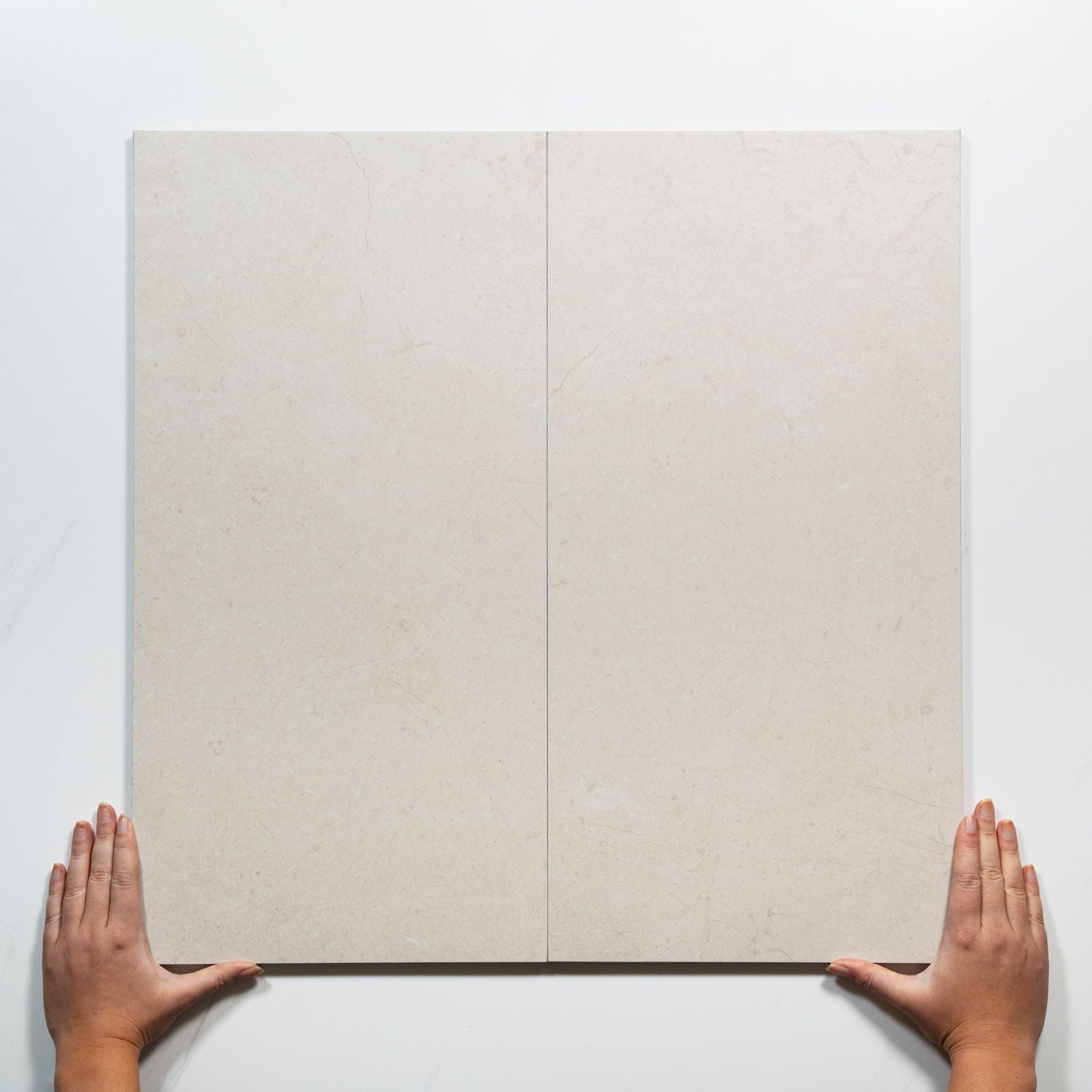 Pattern Lay With Hand Drift Ivory Honed Porcelain Tile 300 x 600mm CREMAH1 - The Blue Space