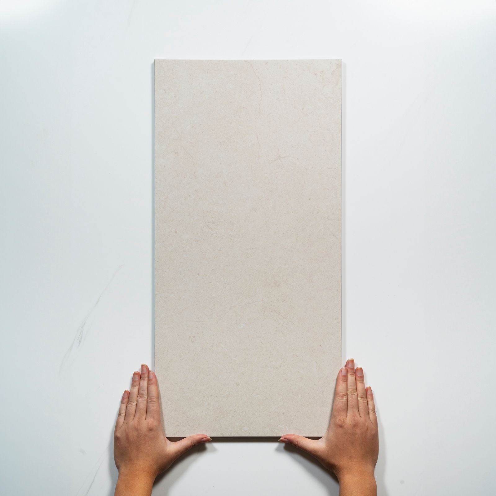 With Hand Drift Ivory Honed Porcelain Tile 300 x 600mm CREMAH1 - The Blue Space