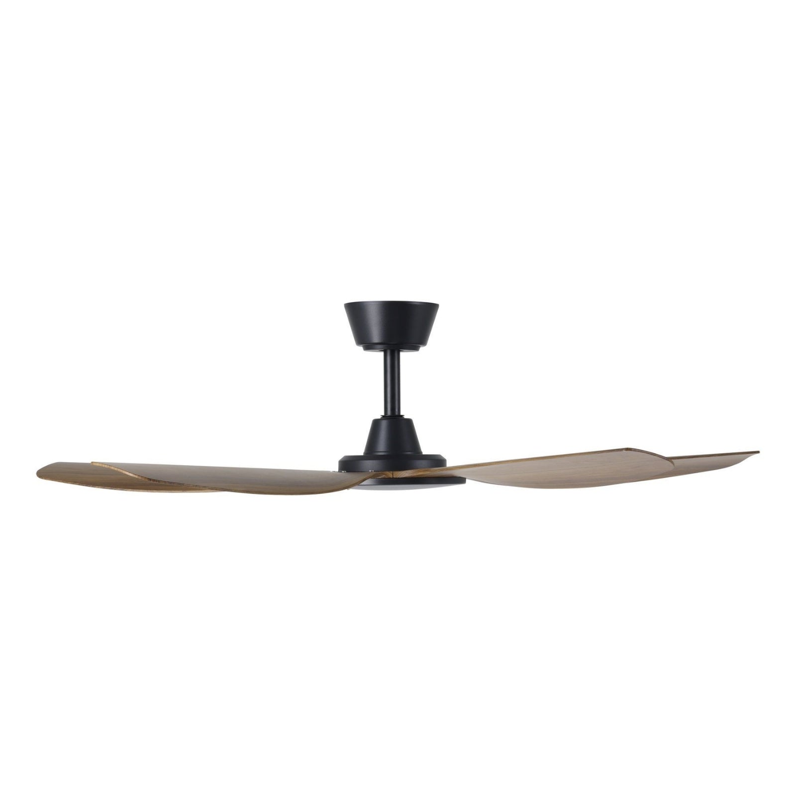 Side View Eglo Miami 48 DC Ceiling Fan Black/Teak 20796307 - The Blue Space