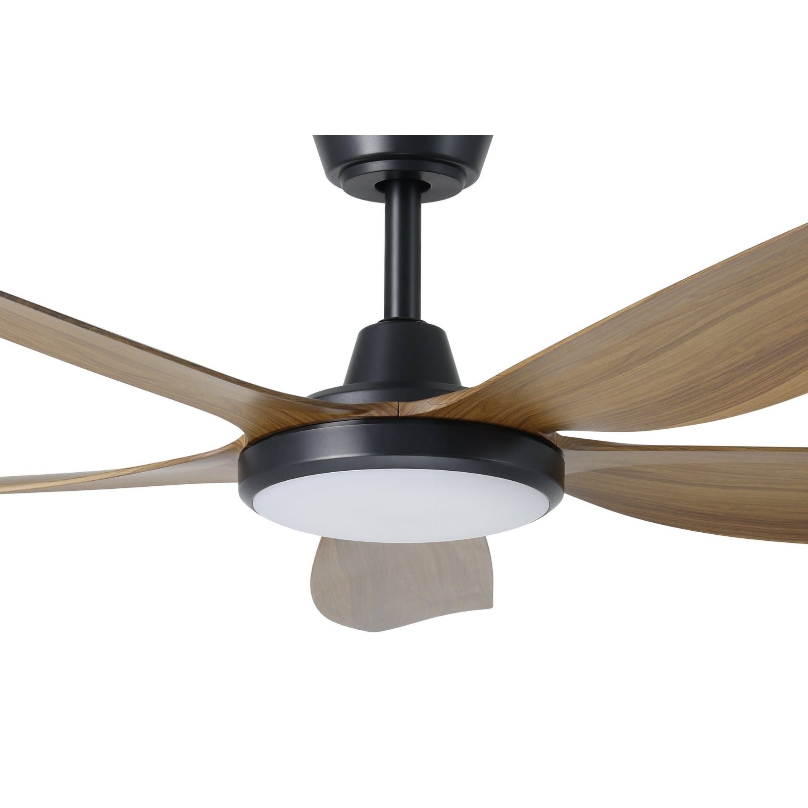 Details Eglo Miami 48 DC Ceiling Fan with LED Light Black/ Teak 20796607 - The Blue Space