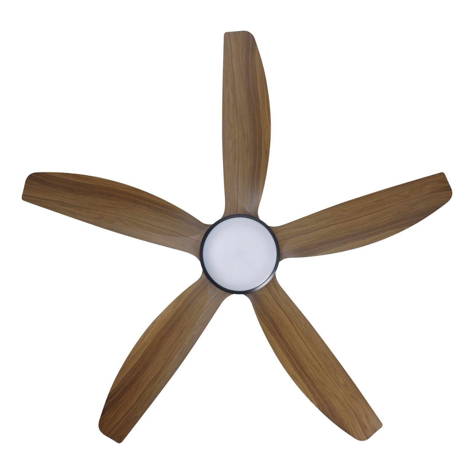 Blades Eglo Miami 52 DC Ceiling Fan with LED Light Black/Teak 20796707 - The Blue Space