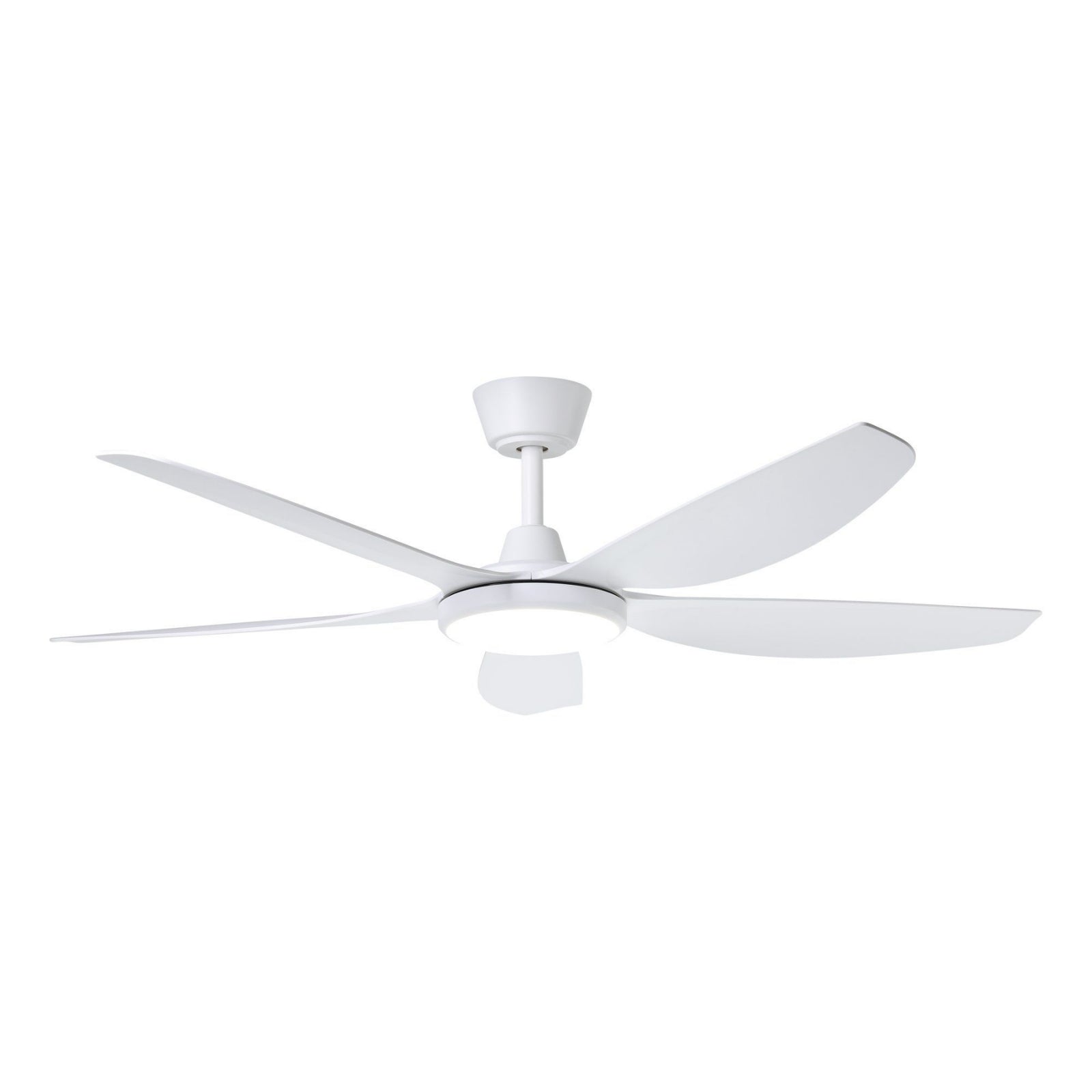 Light On Eglo Miami 52 DC Ceiling Fan with LED Light White 20796701 - The Blue Space