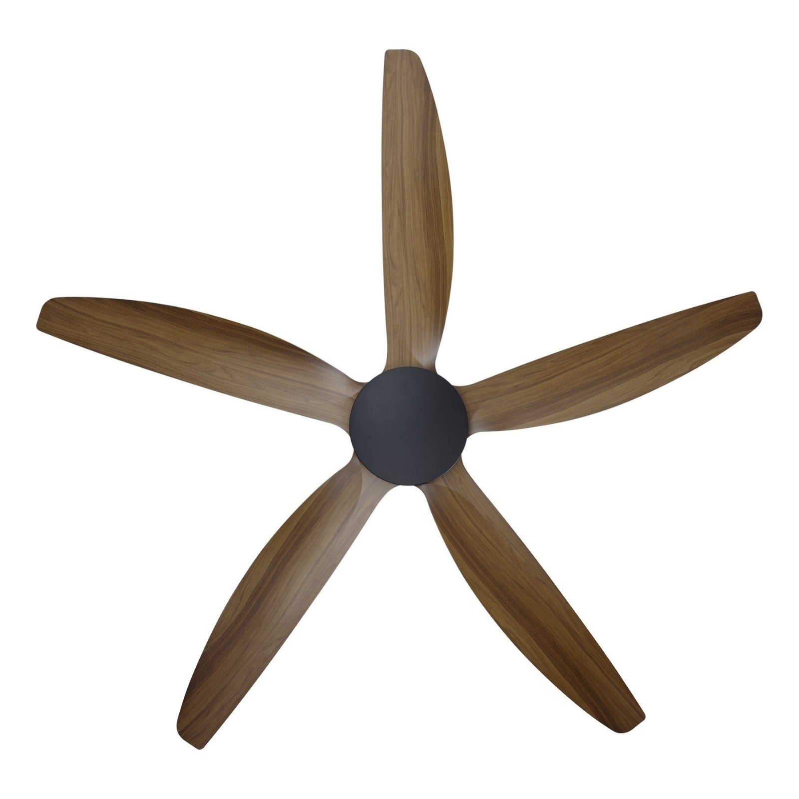 Blades Eglo Miami 60 DC Ceiling Fan Black/Teak 20796507 - The Blue Space