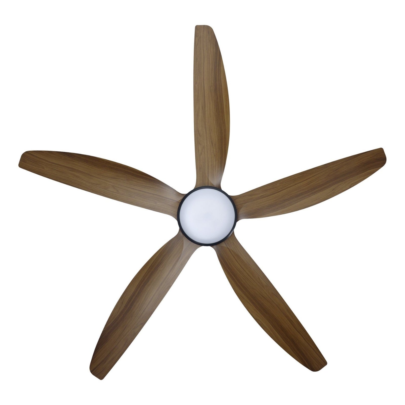 Blades Eglo Miami 60 DC Ceiling Fan with LED Light Black/Teak 20796807 - The Blue Space