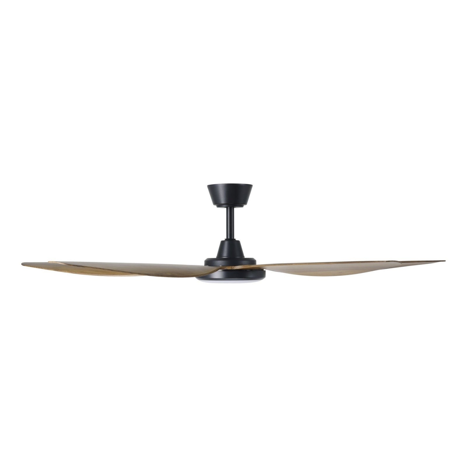 Side View Eglo Miami 60 DC Ceiling Fan with LED Light Black/Teak 20796807 - The Blue Space