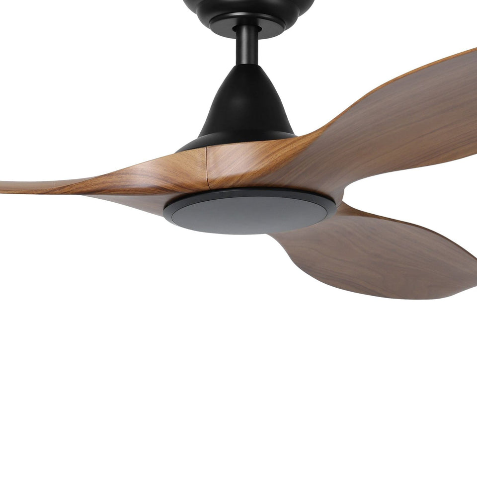 Eglo Noosa 60in DC Ceiling Fan Black with Teak Finish