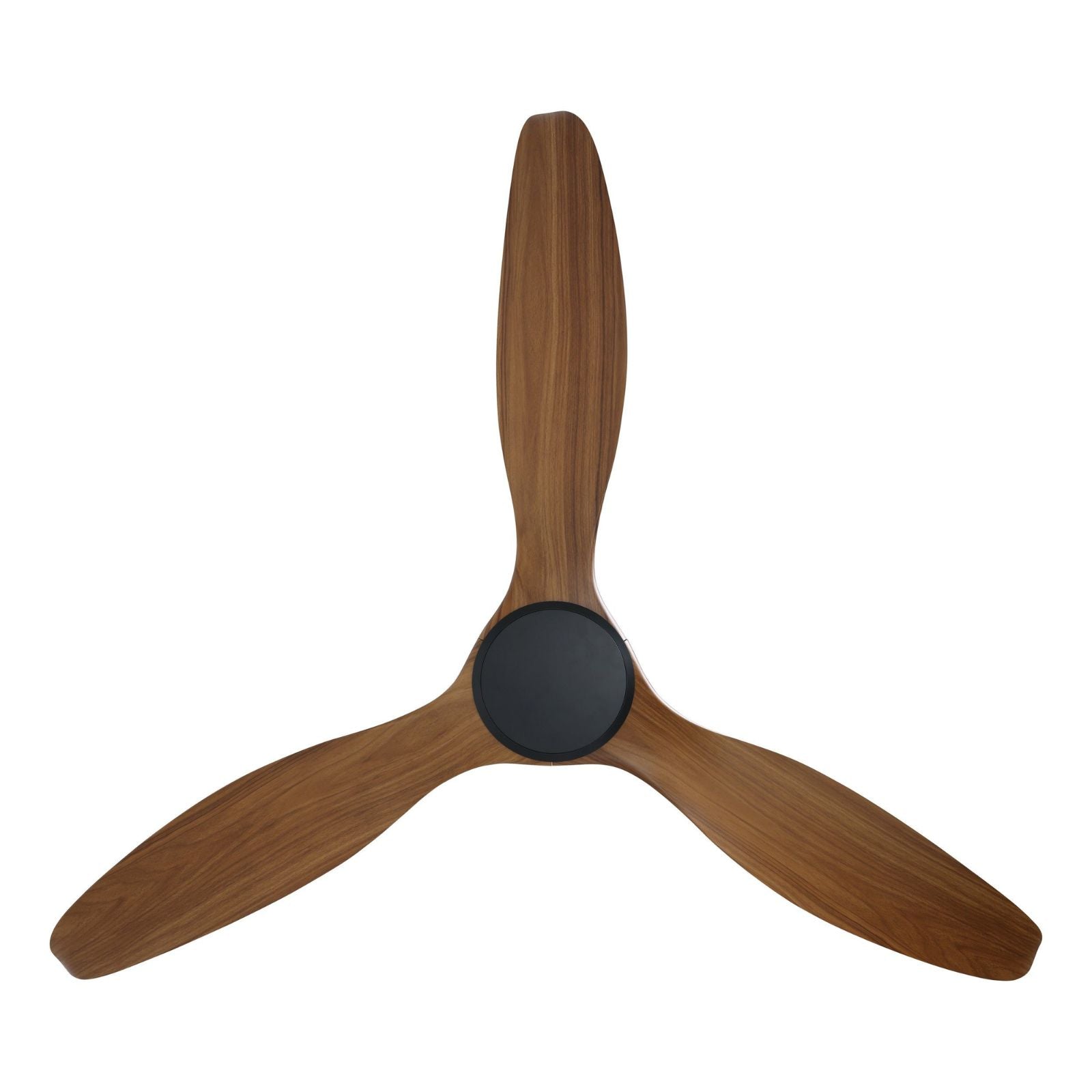 Front Eglo Noosa 60in DC Ceiling Fan - Black with Teak Finish 20684907 - The Blue Space