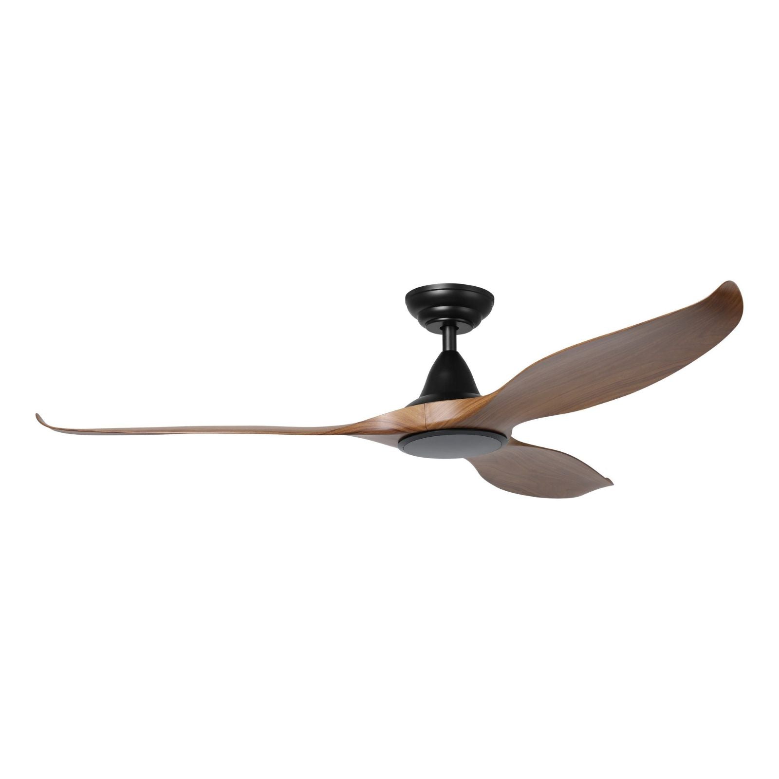 Side Eglo Noosa 60in DC Ceiling Fan - Black with Teak Finish 20684907 - The Blue Space