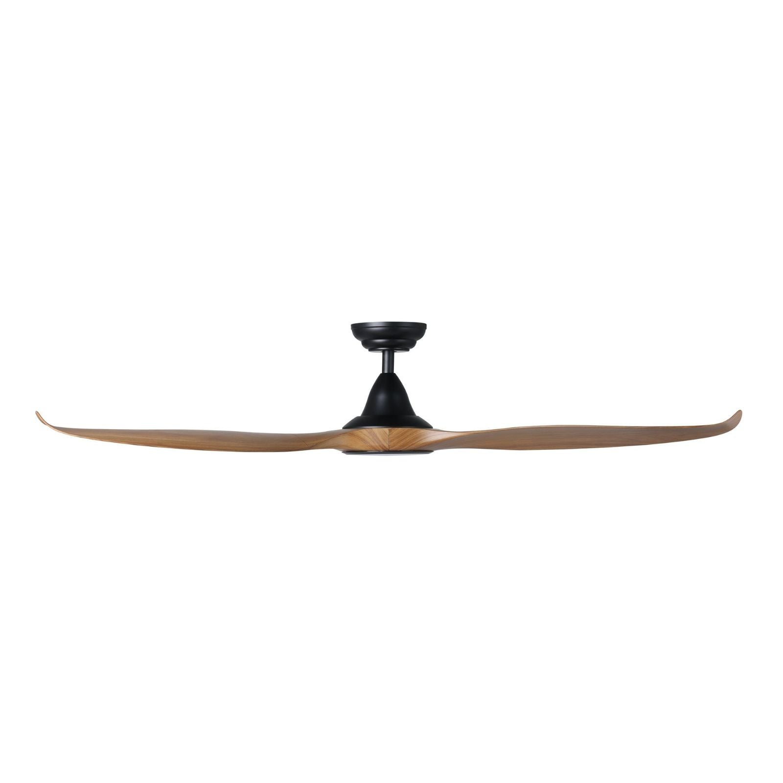 Side View Eglo Noosa 60in DC Ceiling Fan - Black with Teak Finish 20684907 - The Blue Space