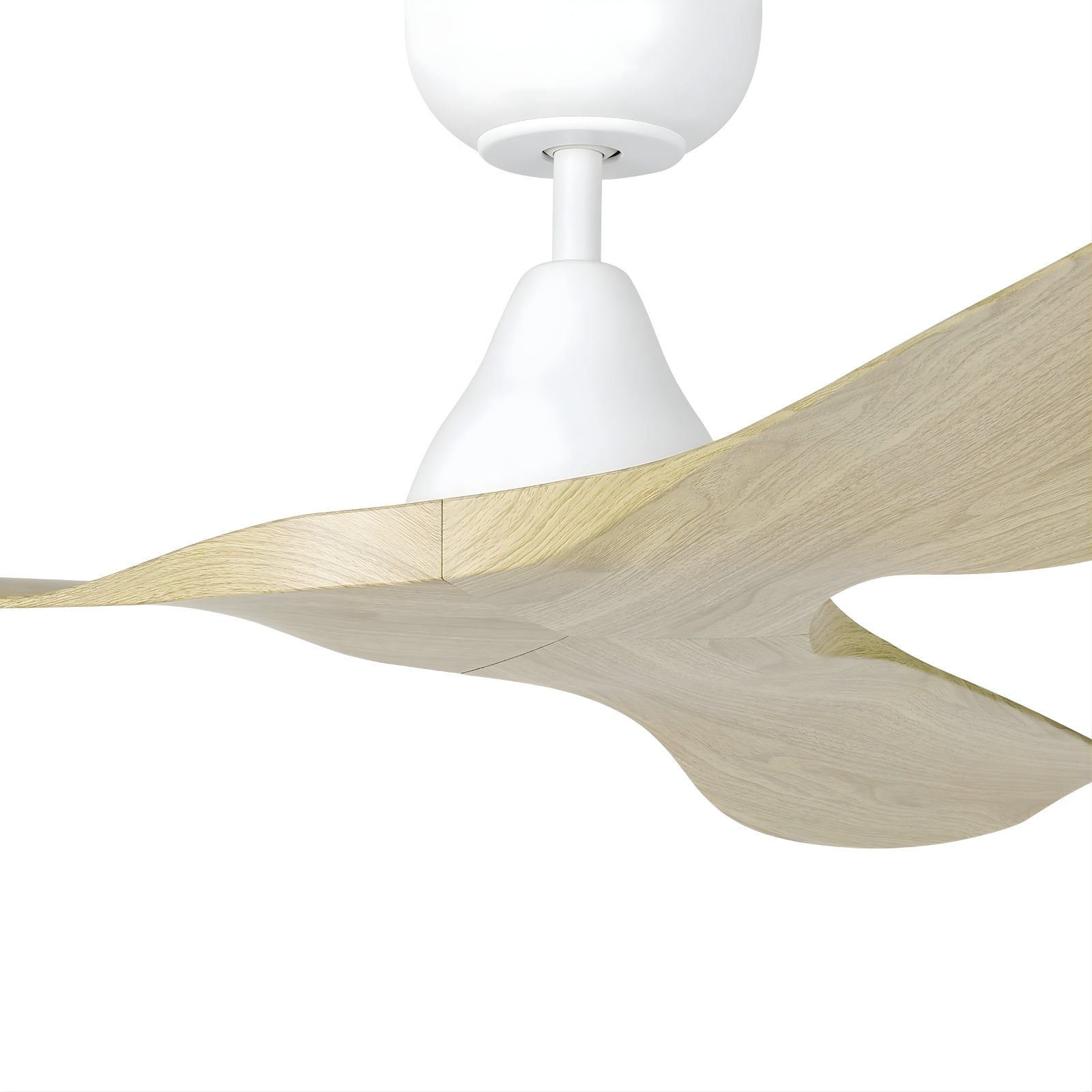 Details Eglo Surf 40 DC Ceiling Fan Oak/White 20789216 - The Blue Space