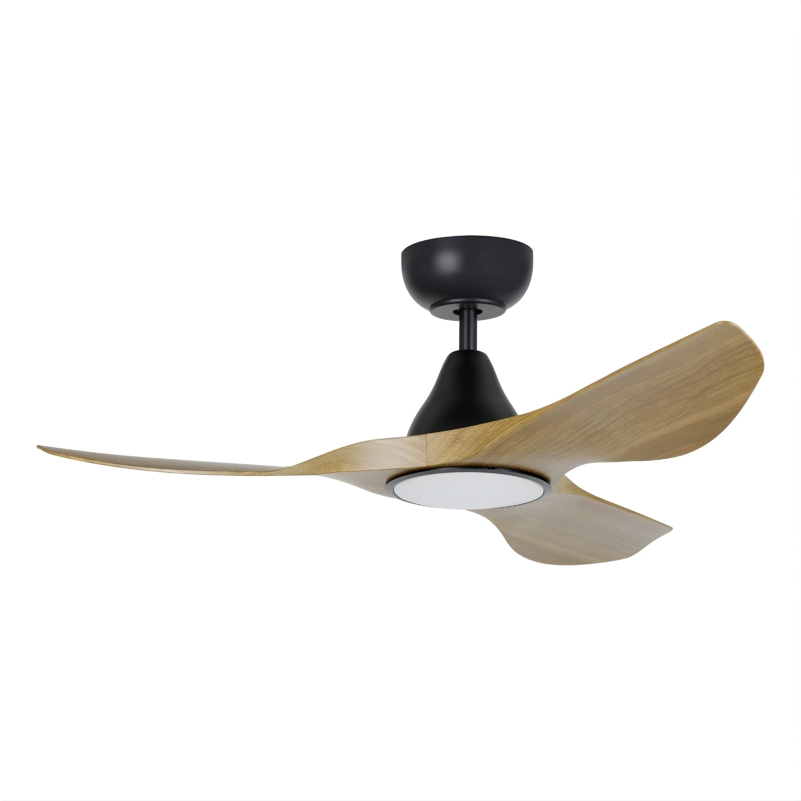 Eglo Surf 40 DC Ceiling Fan with LED Light Burmese Teak/Black 20789317 - The Blue Space