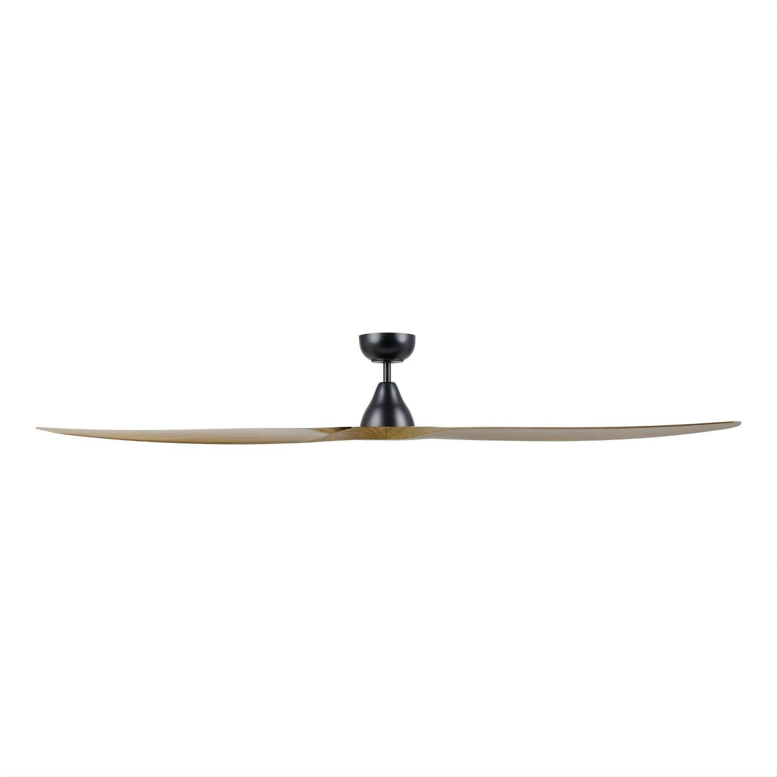 Side View Eglo Surf 72 DC Ceiling Fan Burmese Teak/Black 20789417 - The Blue Space