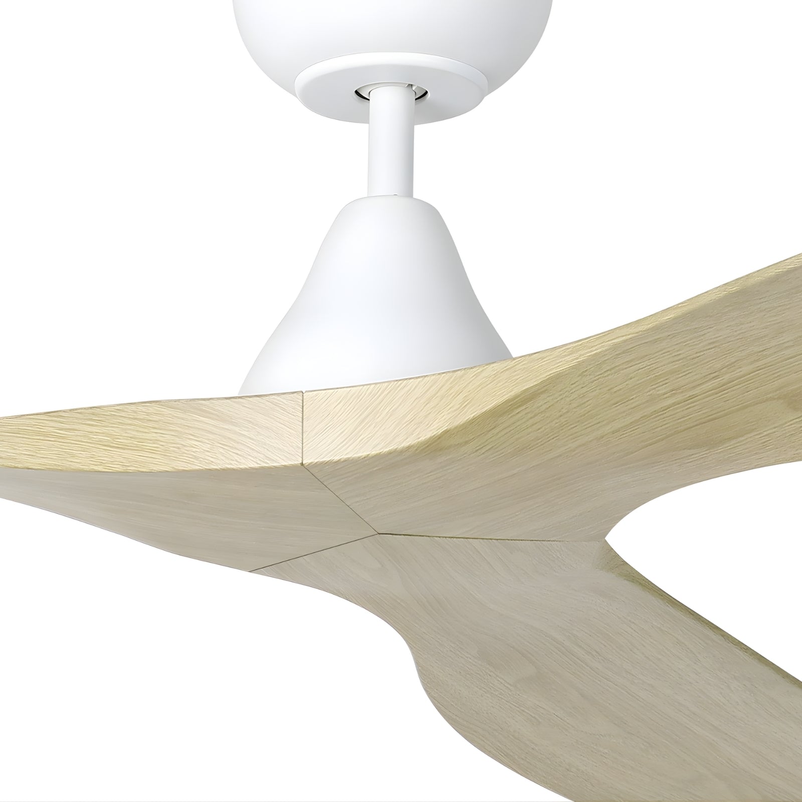 Details Eglo Surf 72 DC Ceiling Fan Oak/White 20789416 - The Blue Space