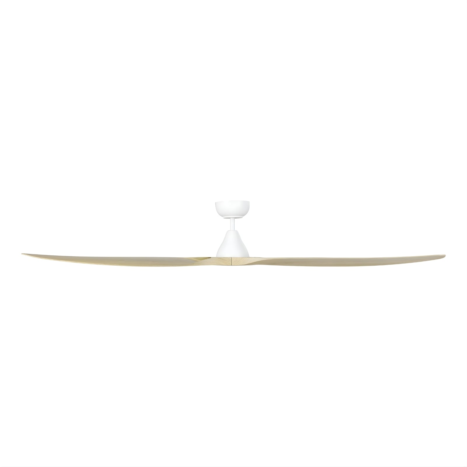 Side View Eglo Surf 72 DC Ceiling Fan Oak/White 20789416 - The Blue Space