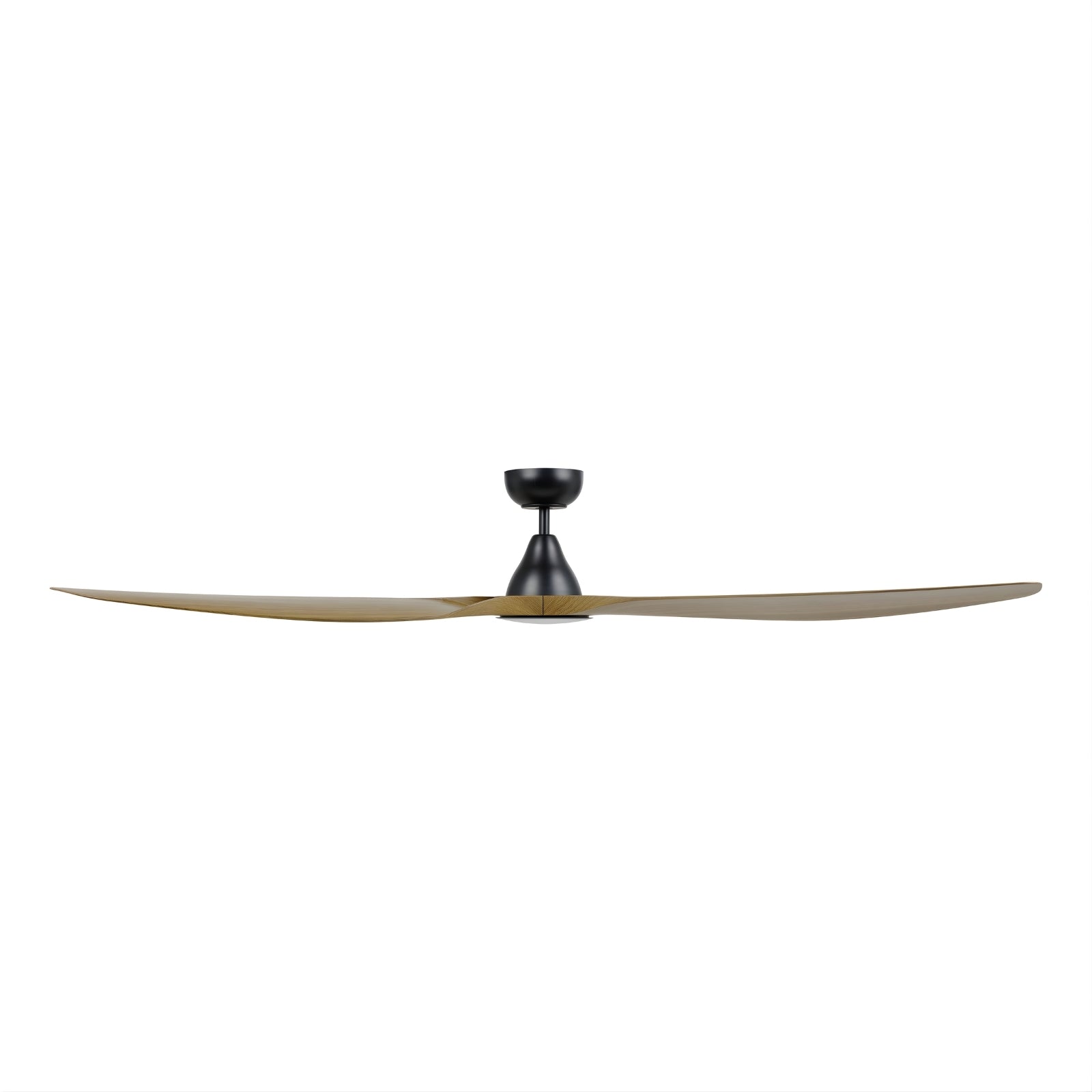Side View Eglo Surf 72 DC Ceiling Fan with LED Light Burmese Teak/Black 20789517 - The Blue Space