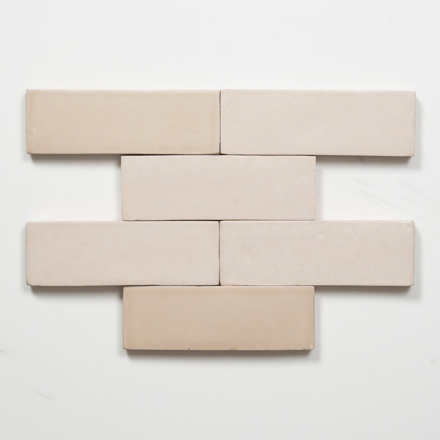 Pattern Evelyn Off-White Handmade Bejmat Satin Tile 100 x 50mm BYREA2 - The Blue Space