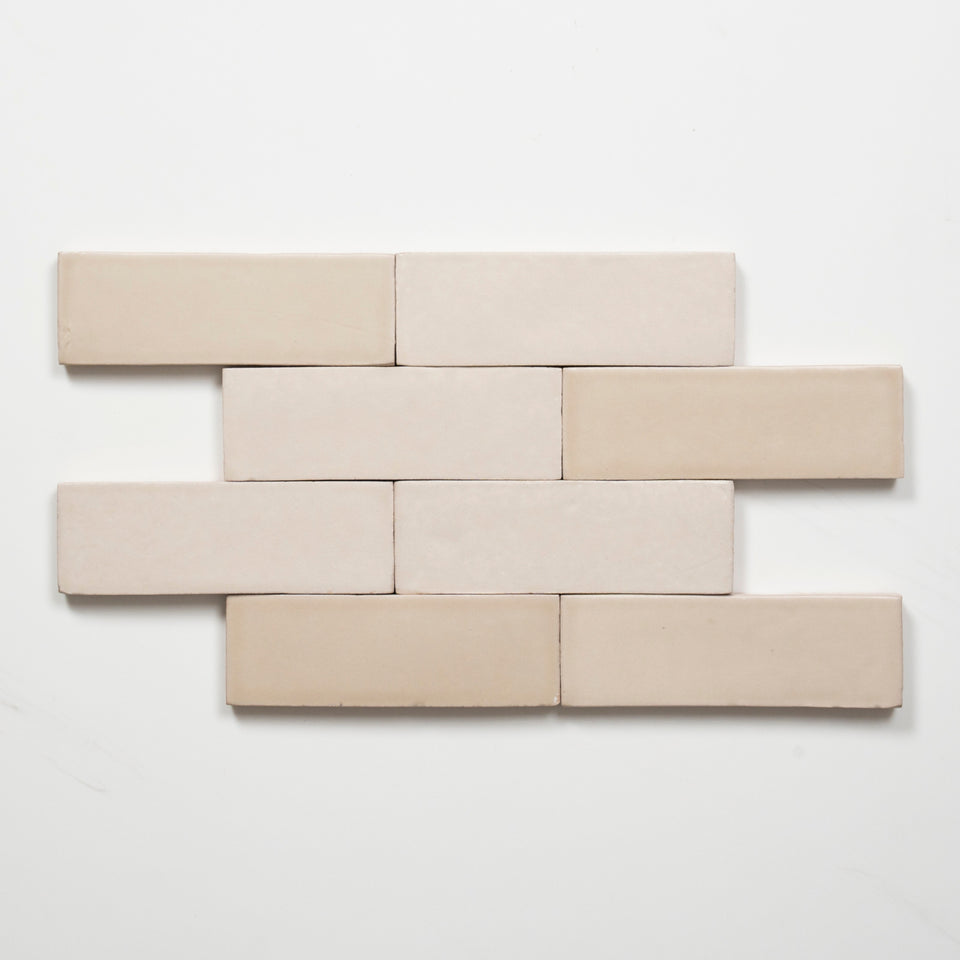 Evelyn Off-White Handmade Bejmat Satin Tile 150 x 50mm