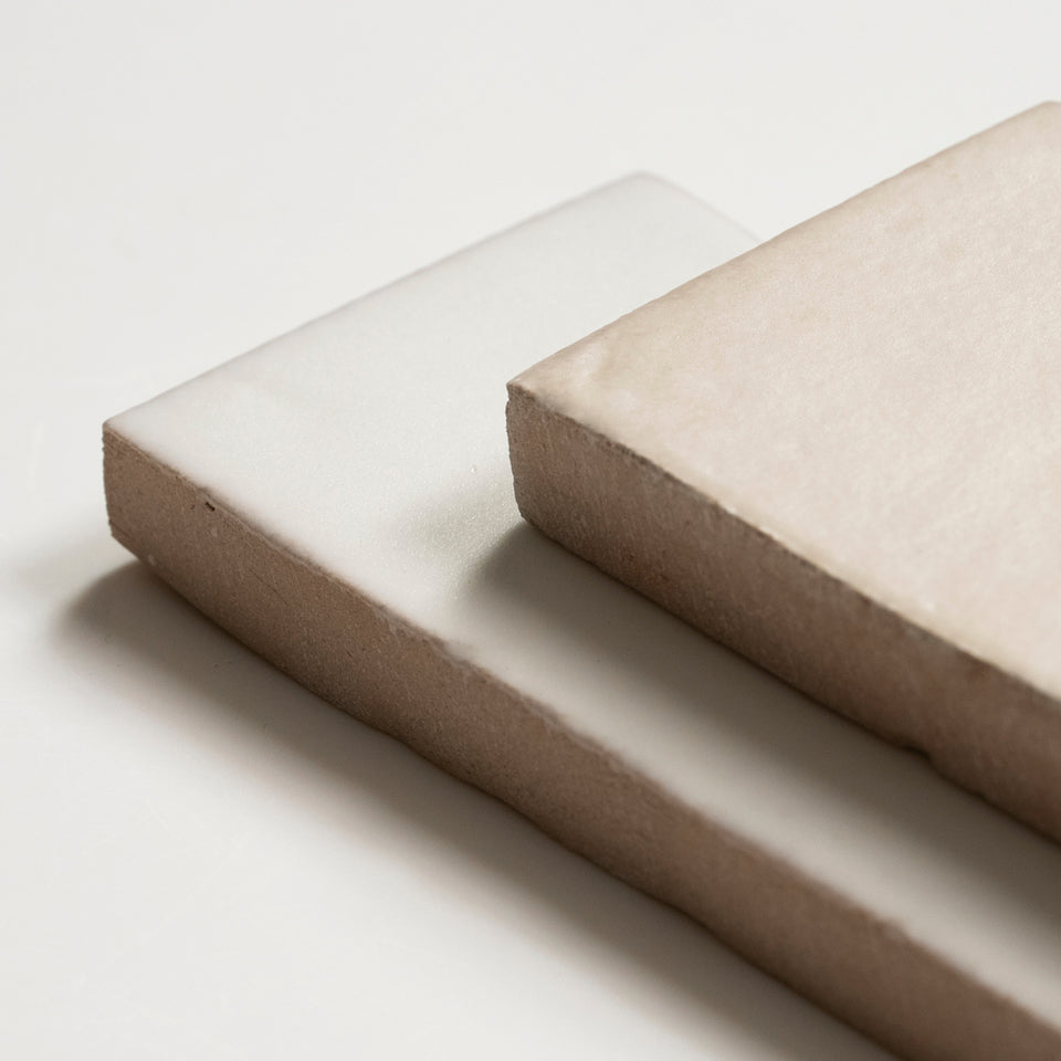 Evelyn Off-White Handmade Bejmat Satin Tile 150 x 50mm