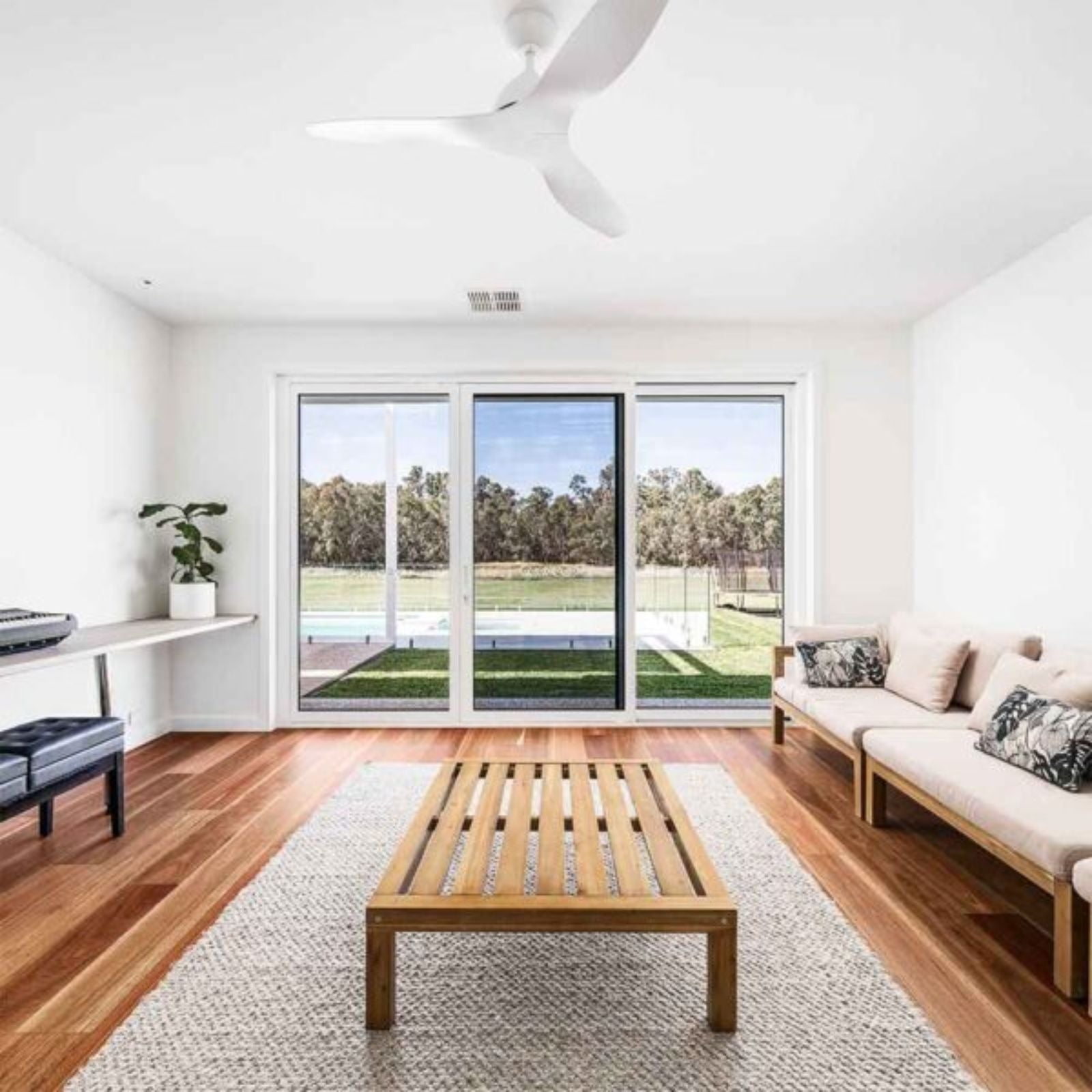 Lifestyle 2 Fanco Breeze 48'' (122cm) AC Ceiling Fan - White F0110/101B - The Blue Space