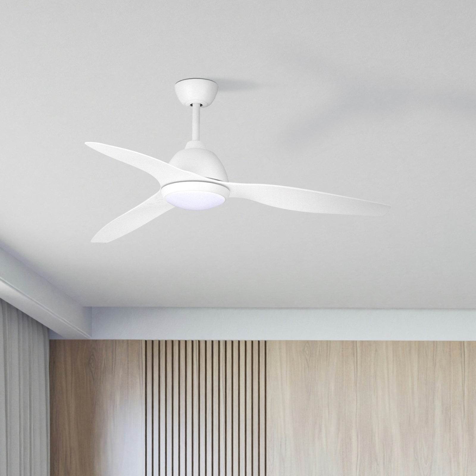 Ceiling Fanco Breeze 52'' (132cm) AC Ceiling Fan with LED Light - White F0101/101B - The Blue Space