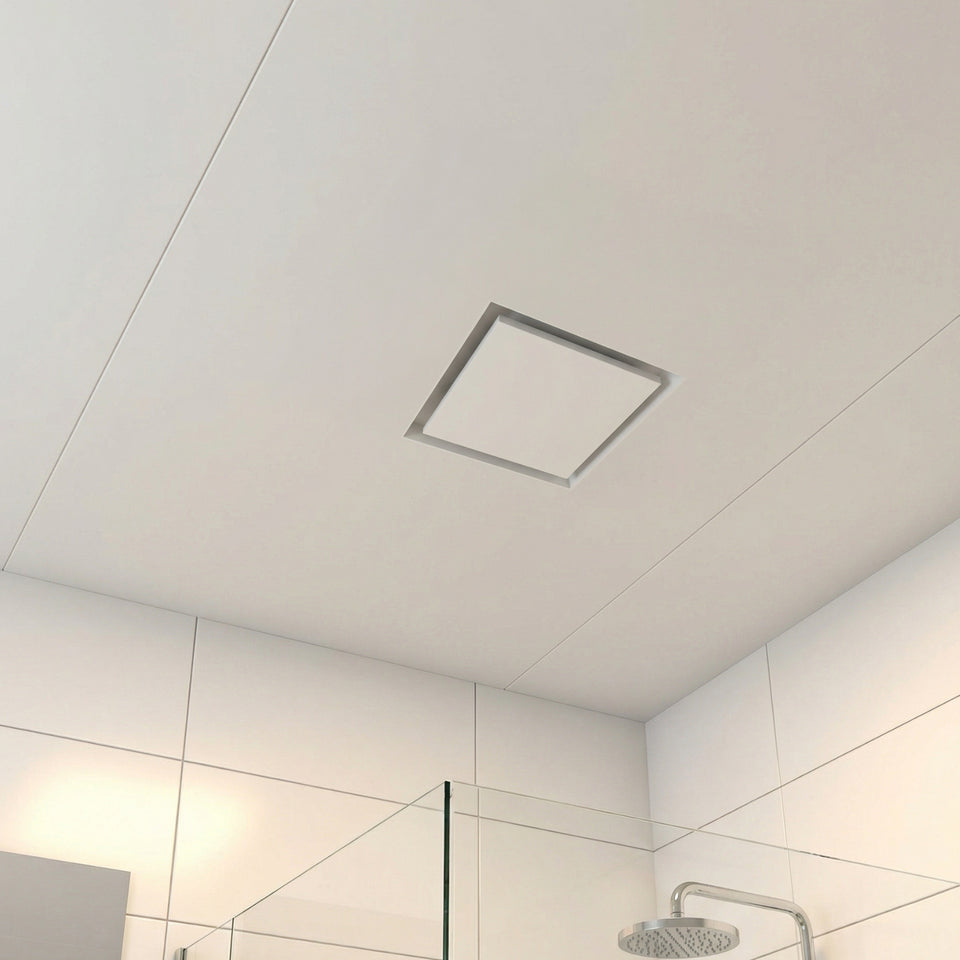 Fanco Designer 125mm Square Bathroom Ventilation Kit White