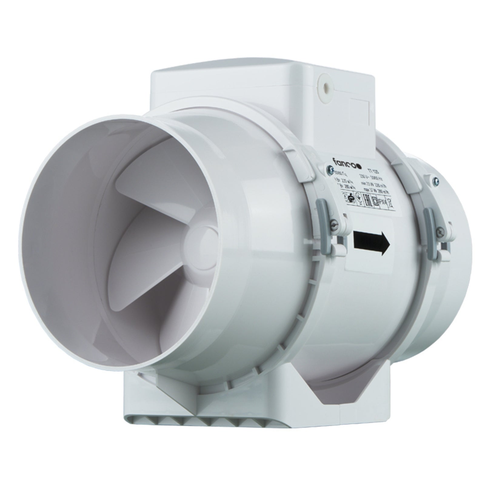 Mixflow Fanco Designer 150mm Round Bathroom Ventilation Kit White EKEVROTT150 - The Blue Space