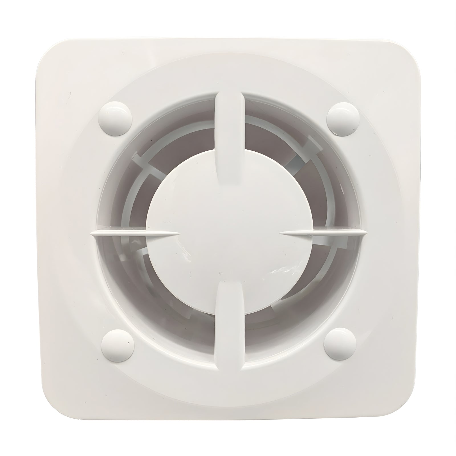 No Cover Fanco Dynamic 100mm Duct Square Exhaust Fan Matte White W-EMVUDY11-MWH - The Blue Space