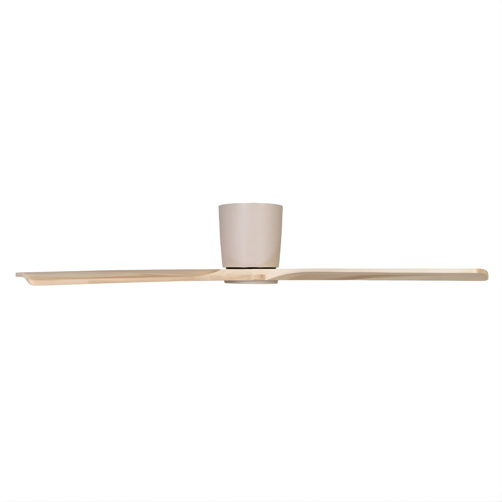Side Fanco EarthFirst Gaia 48" (122cm) DC Ceiling Fan with Base Cap- Ecru and Natural Timber F2201/619A - The Blue Space