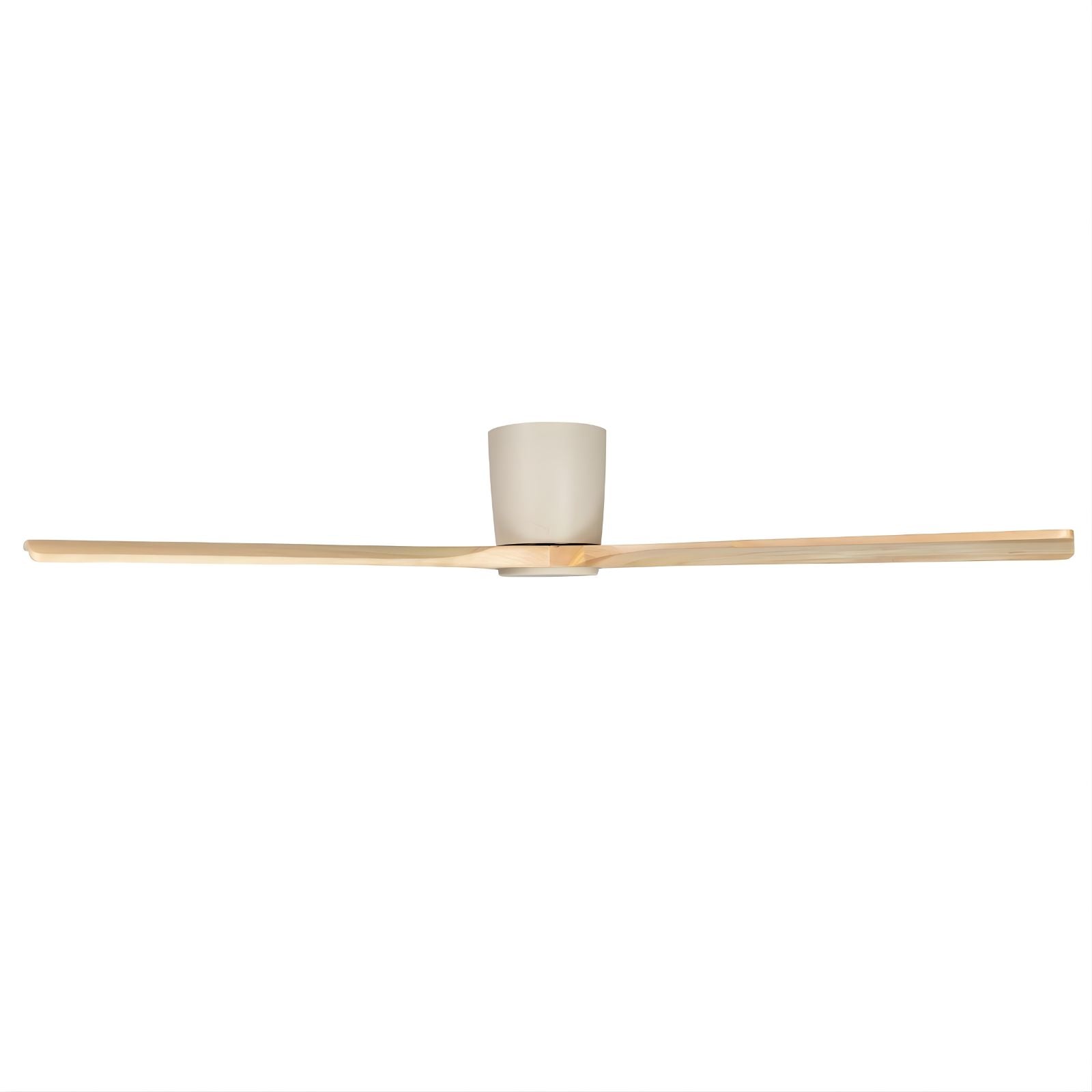 Side Fanco EarthFirst Gaia 54" (137cm) DC Ceiling Fan with Base Cap - Ecru and Natural Timber F2211/619A - The Blue Space