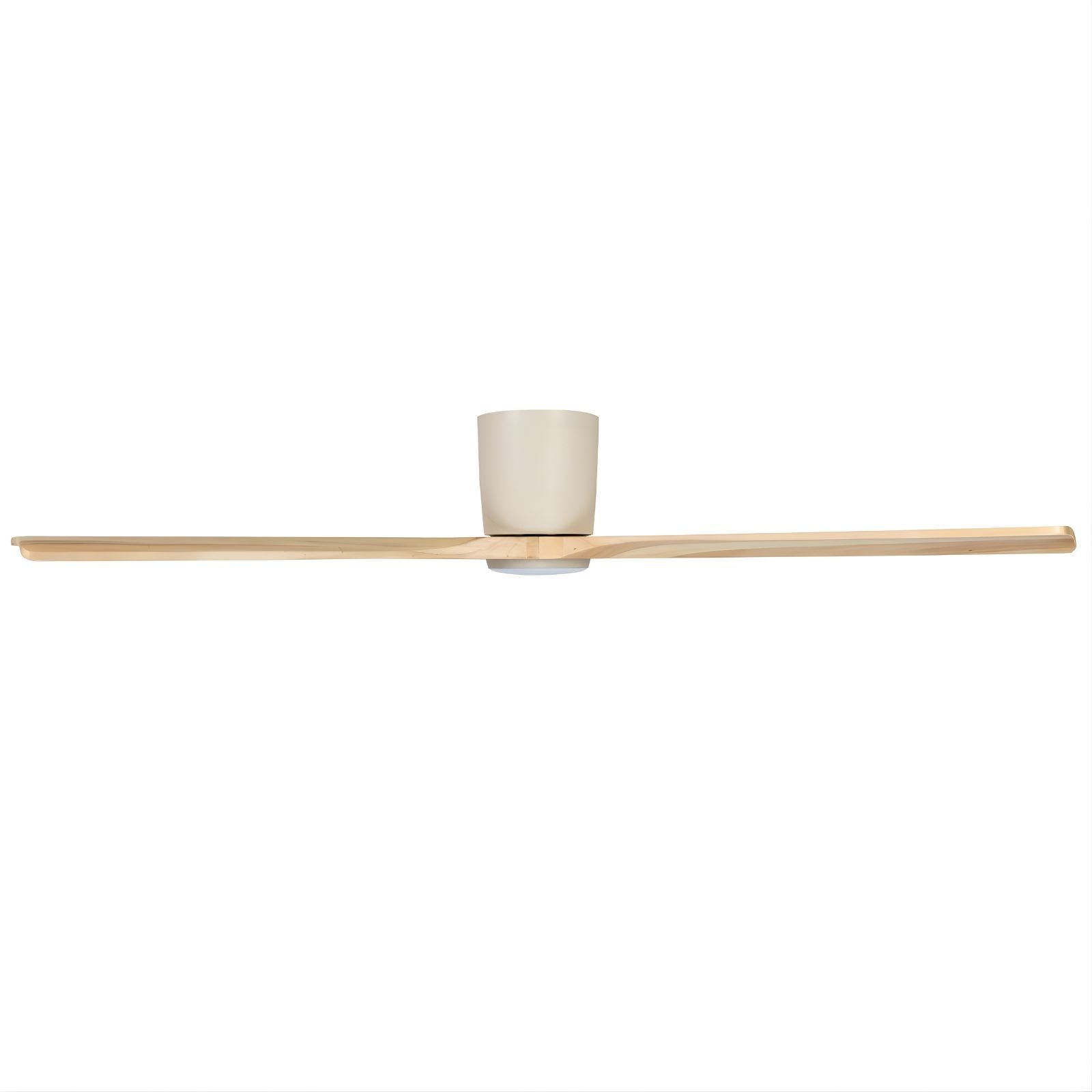 Side Fanco EarthFirst Gaia 54" (137cm) DC Ceiling Fan with LED Light - Ecru and Natural Timber KF2211/619A - The Blue Space