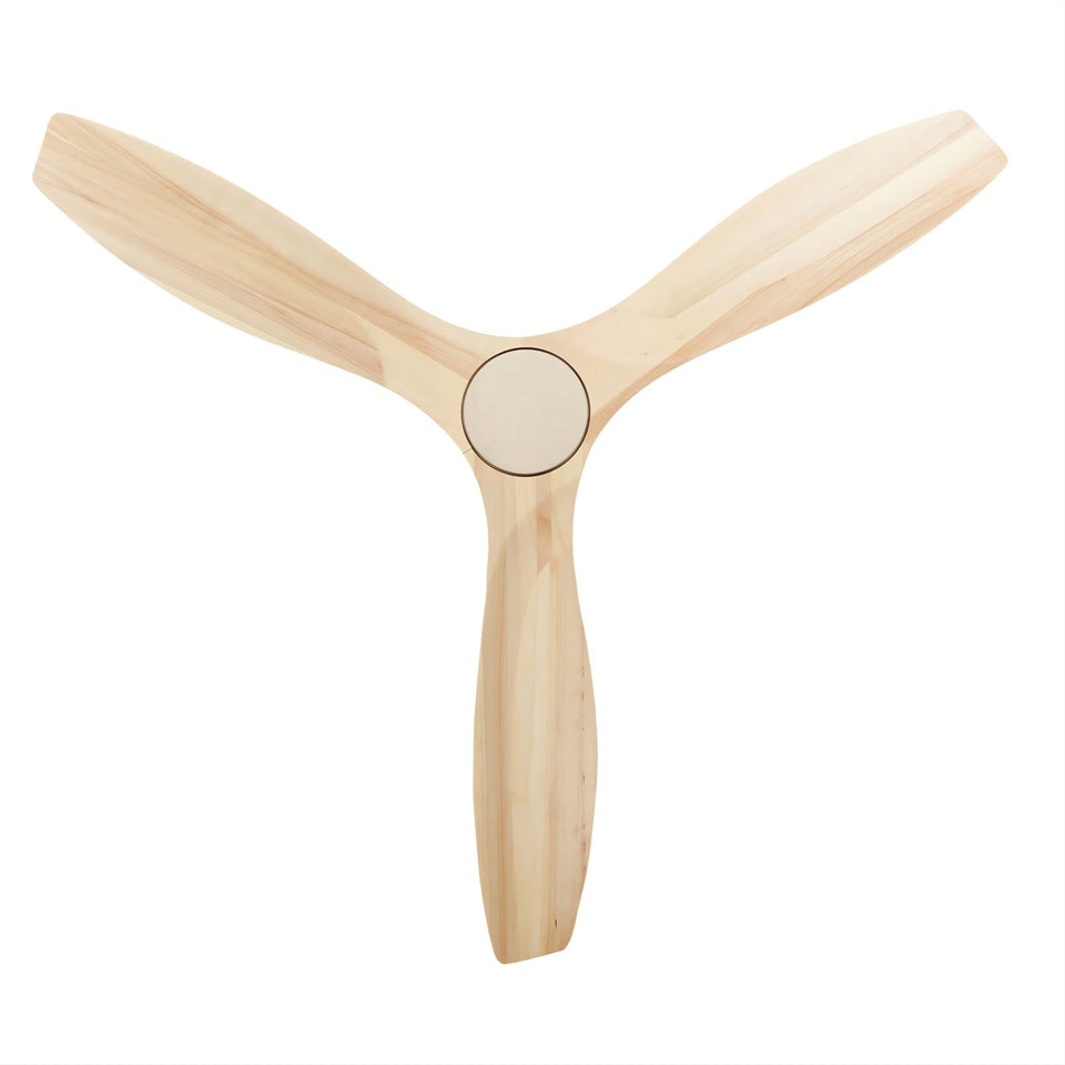 Fanco EarthFirst Wynd 52'' (132cm) DC Ceiling Fan with Base Cap - Ecru and Natural Timber