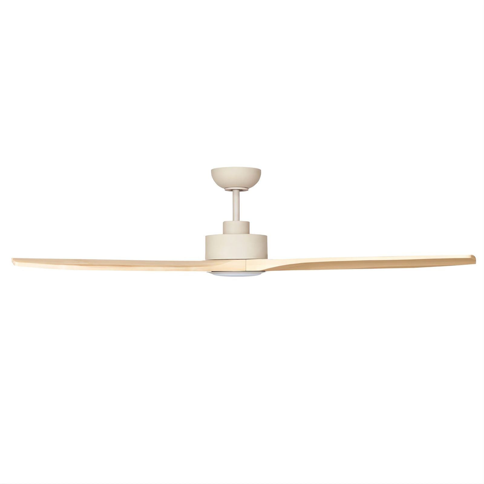 Side Fanco EarthFirst Wynd 52'' (132cm) DC Ceiling Fan with LED Light - Ecru and Natural Timber KF2311/619A - The Blue Space