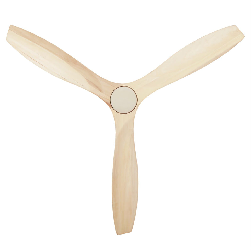 Fanco EarthFirst Wynd 60'' (152cm) DC Ceiling Fan with Base Cap- Ecru and Natural Timber