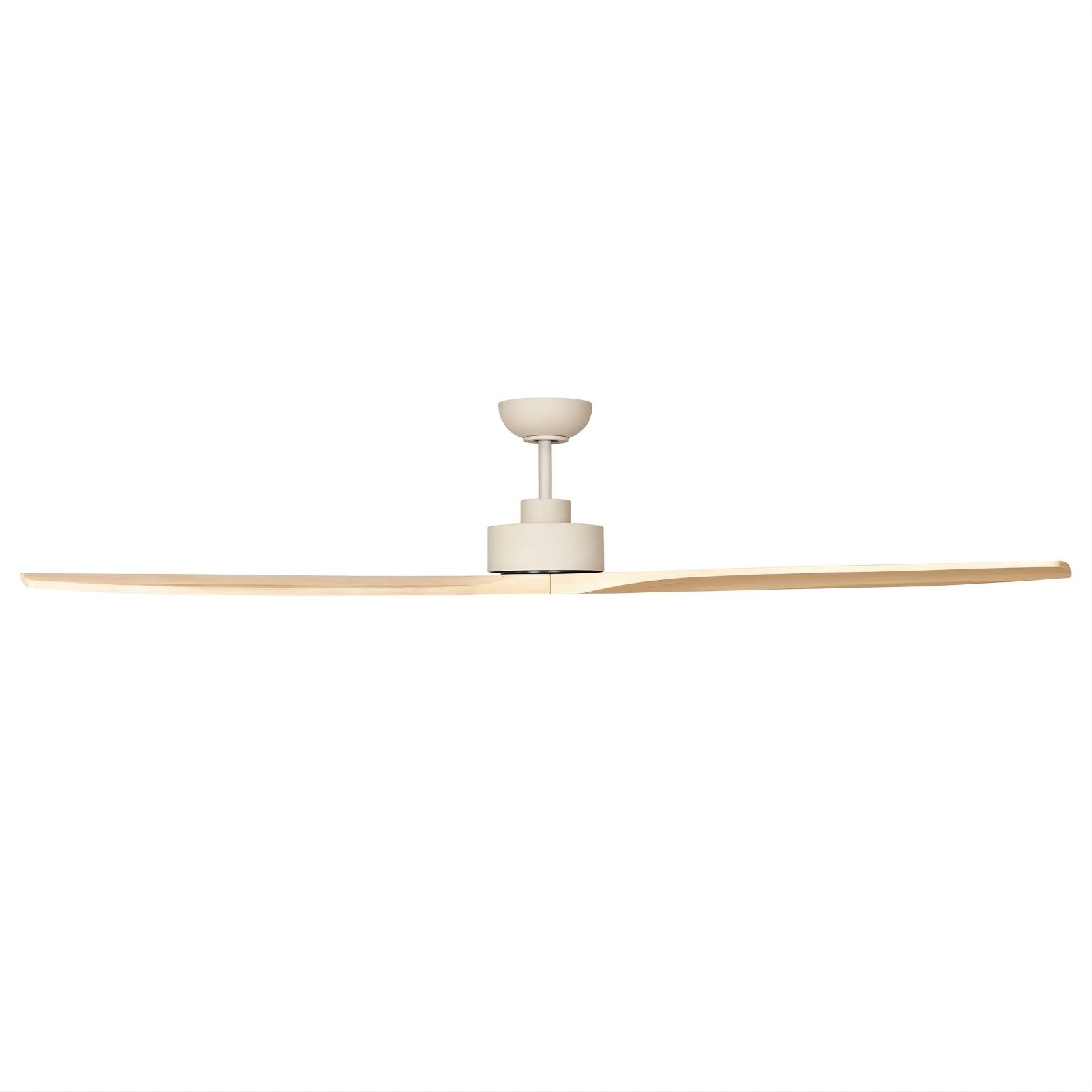 Side Fanco EarthFirst Wynd 60'' (152cm) DC Ceiling Fan with Base Cap- Ecru and Natural Timber F2321/619A - The Blue Space