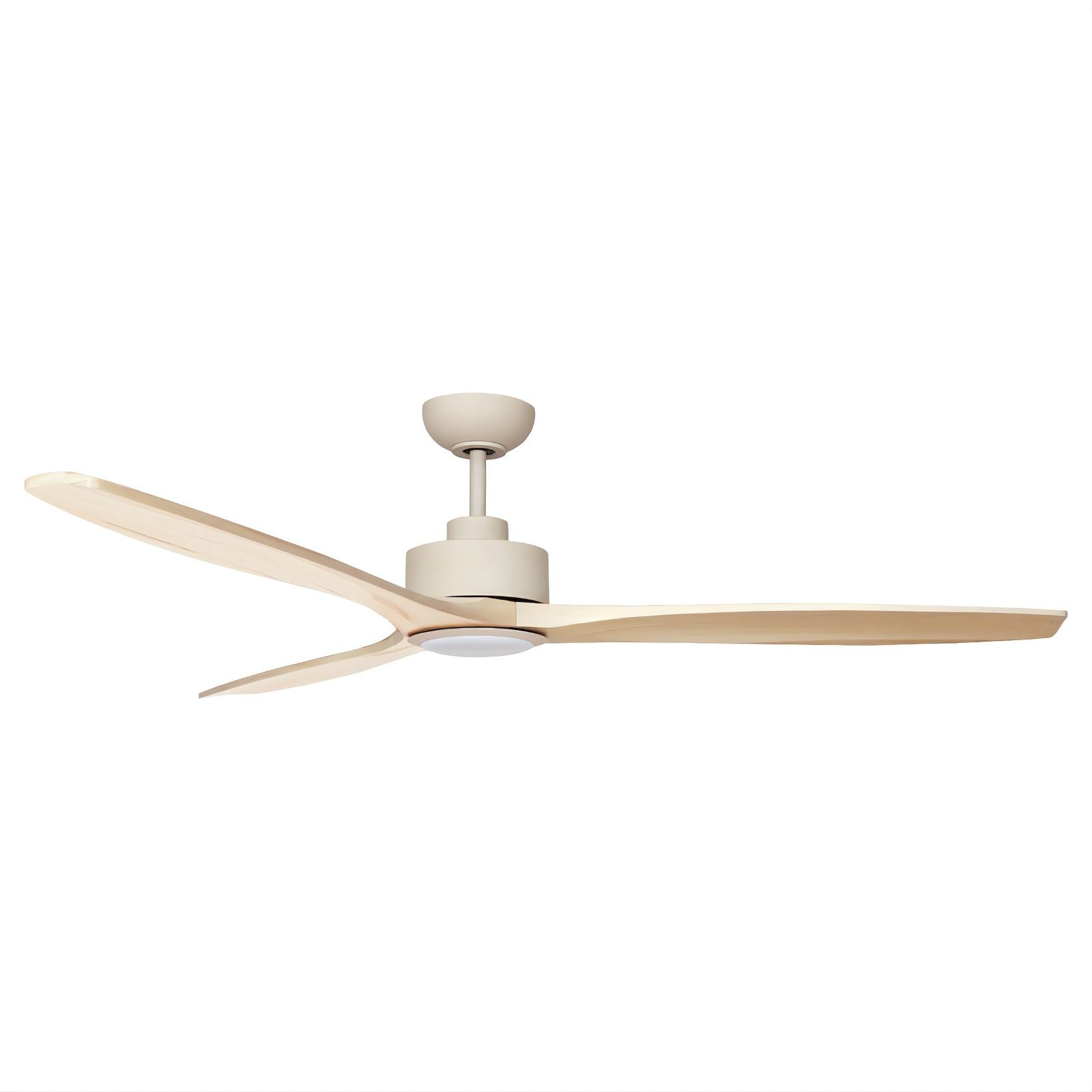 Fanco EarthFirst Wynd 60'' (152cm) DC Ceiling Fan with LED Light - Ecru and Natural Timber KF2321/619A - The Blue Space