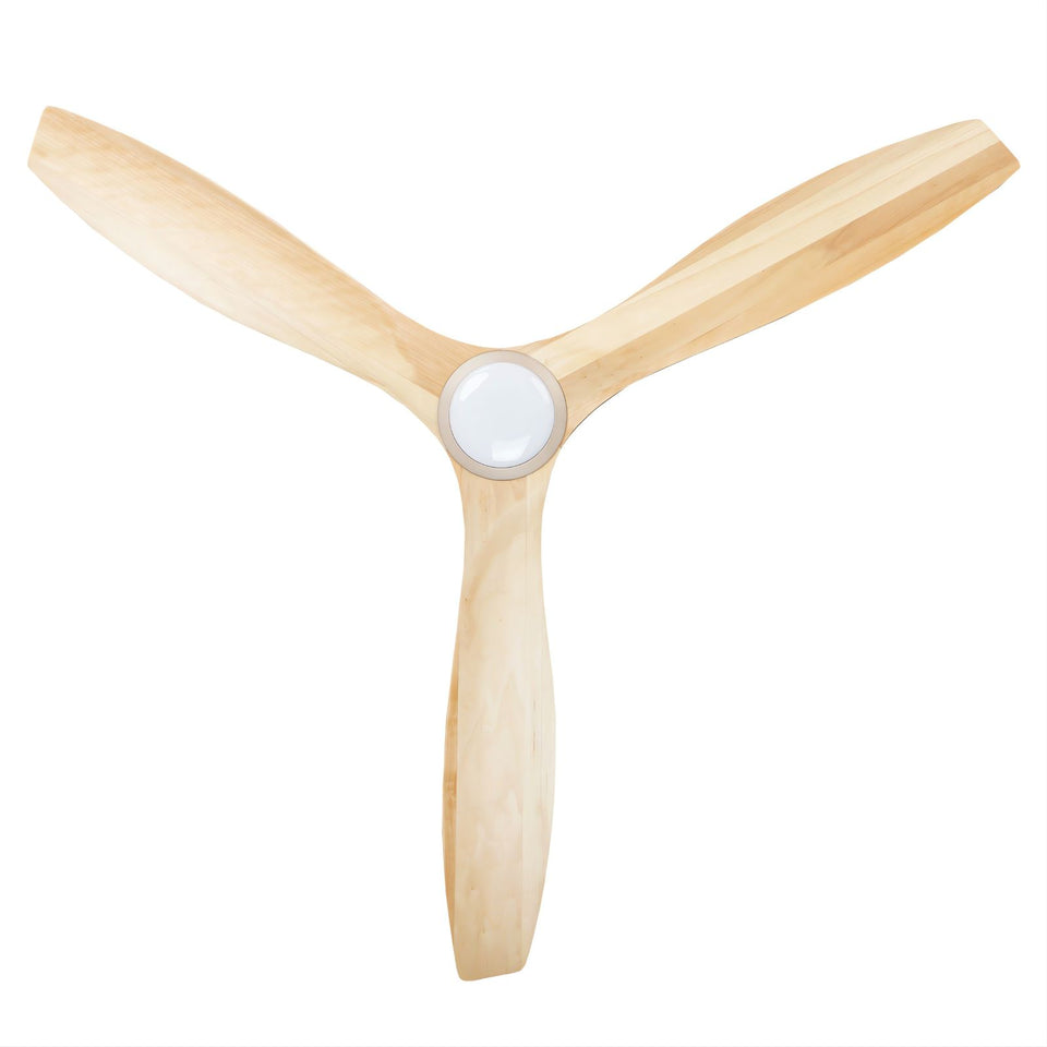 Fanco EarthFirst Wynd 60'' (152cm) DC Ceiling Fan with LED Light - Ecru and Natural Timber