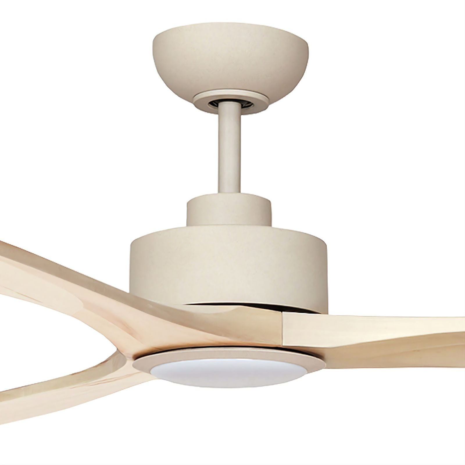 Details Fanco EarthFirst Wynd 60'' (152cm) DC Ceiling Fan with LED Light - Ecru and Natural Timber KF2321/619A - The Blue Space